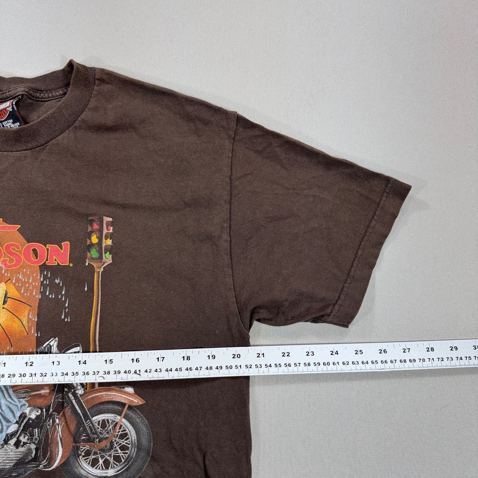 VTG Harley Davidson Shirt Niagara Falls New York Mens Large Brown Umbrella Girl