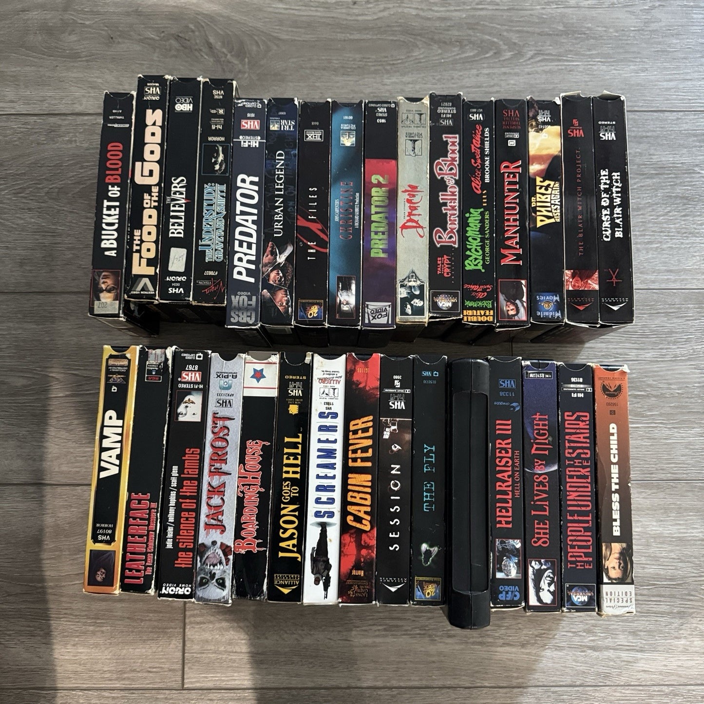 Horror VHS classics Lot Of 30 With Many Grails - Boarding House Jason And More