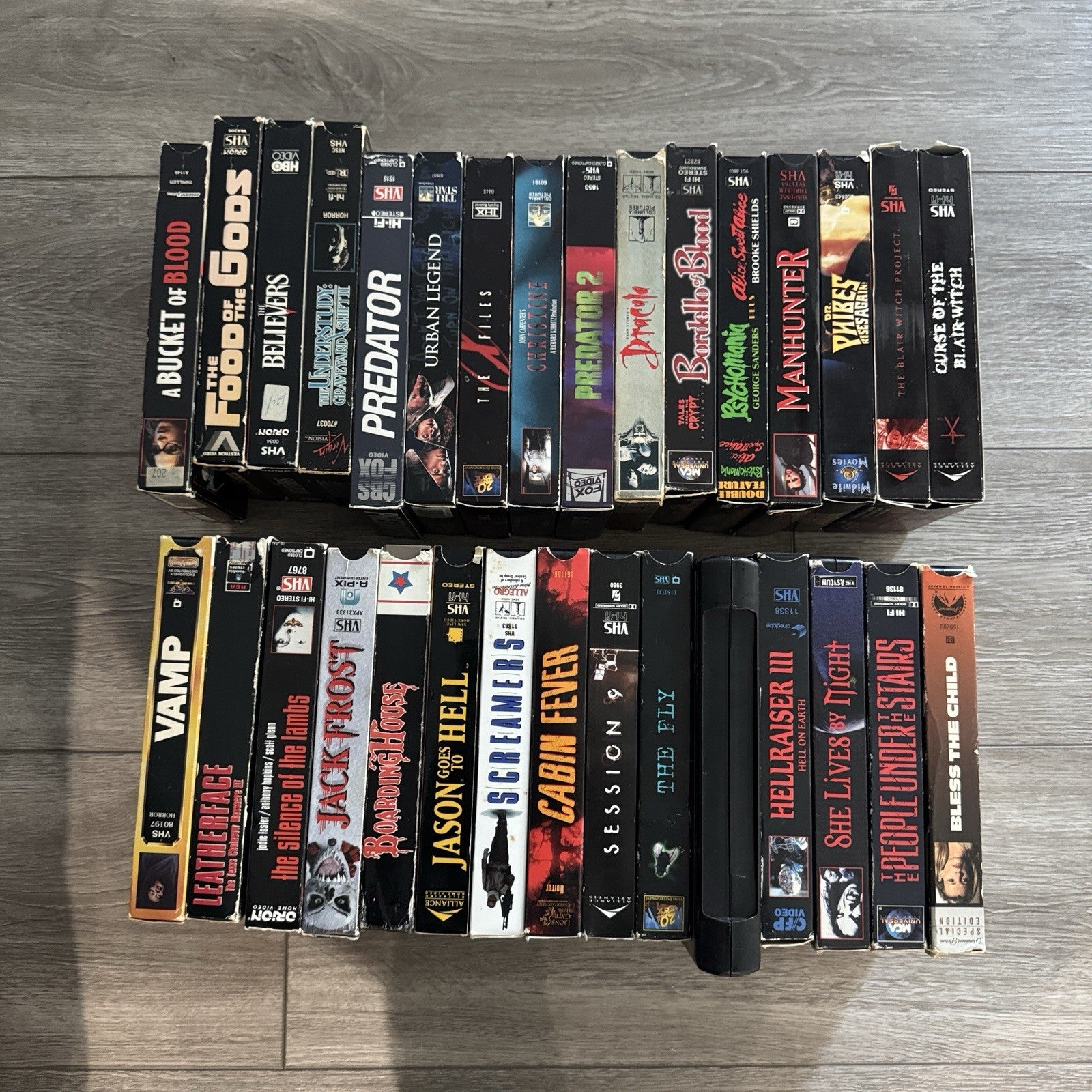 Horror VHS classics Lot Of 30 With Many Grails - Boarding House Jason And More