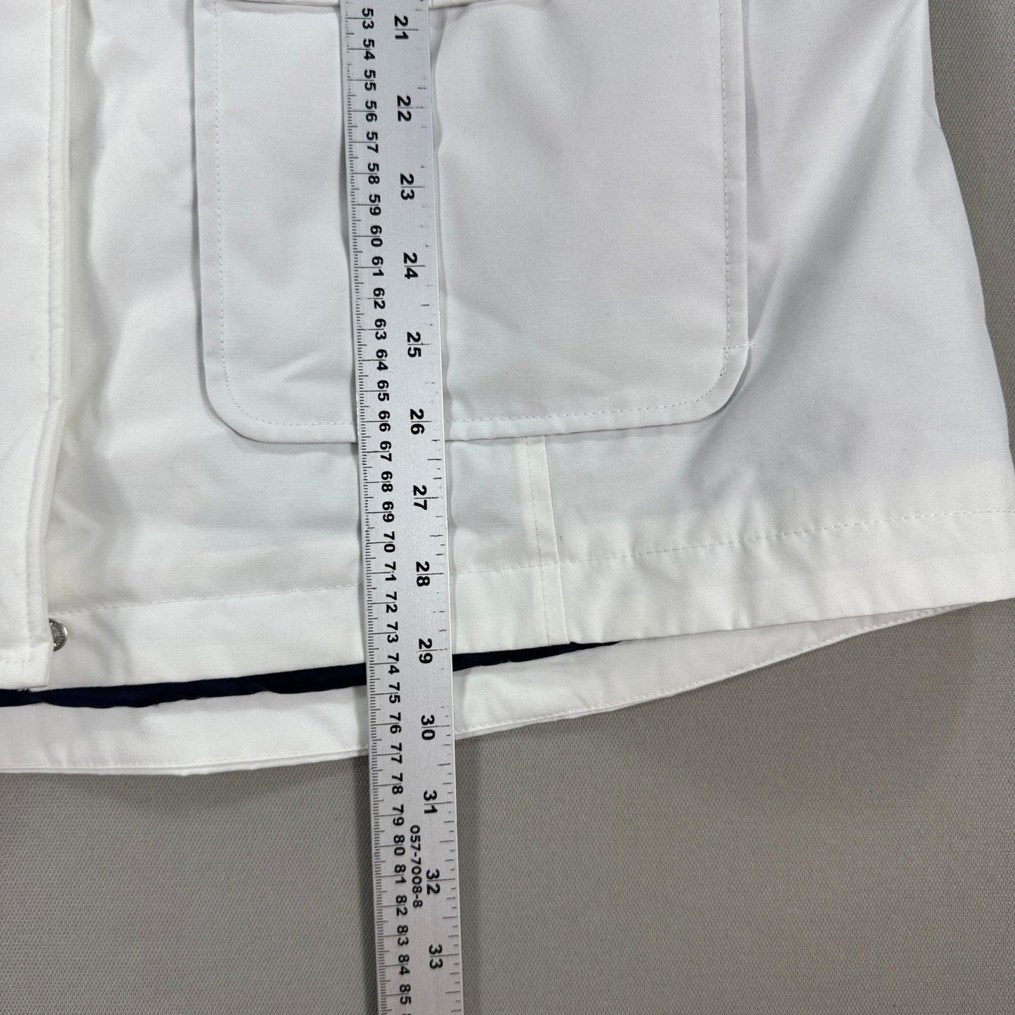 Tommy Hilfiger Windbreaker Coat White Quilted Lined Hooded Womens XL