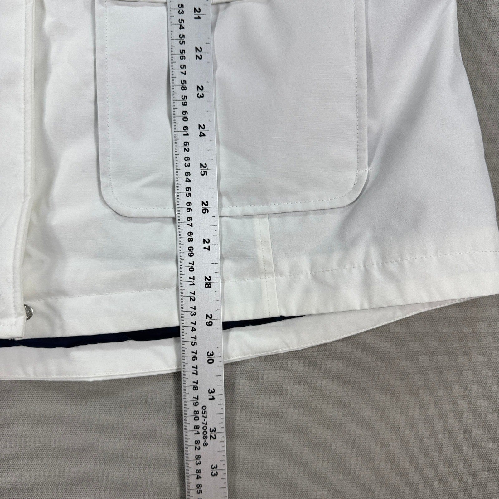 Tommy Hilfiger Windbreaker Coat White Quilted Lined Hooded Womens XL