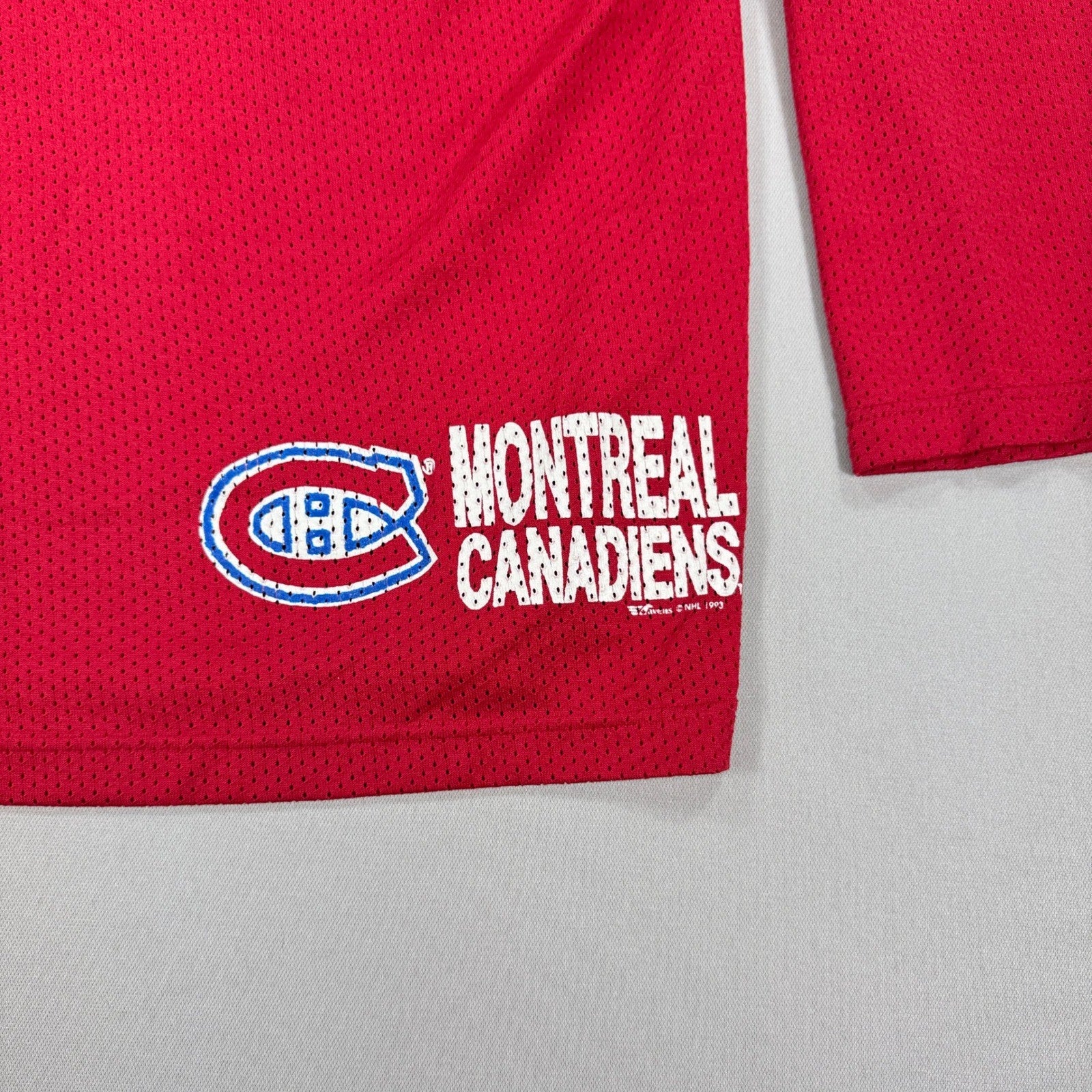 Vintage 90s Montreal Canadiens Athletic Ravens Hockey Jersey mens Medium Red