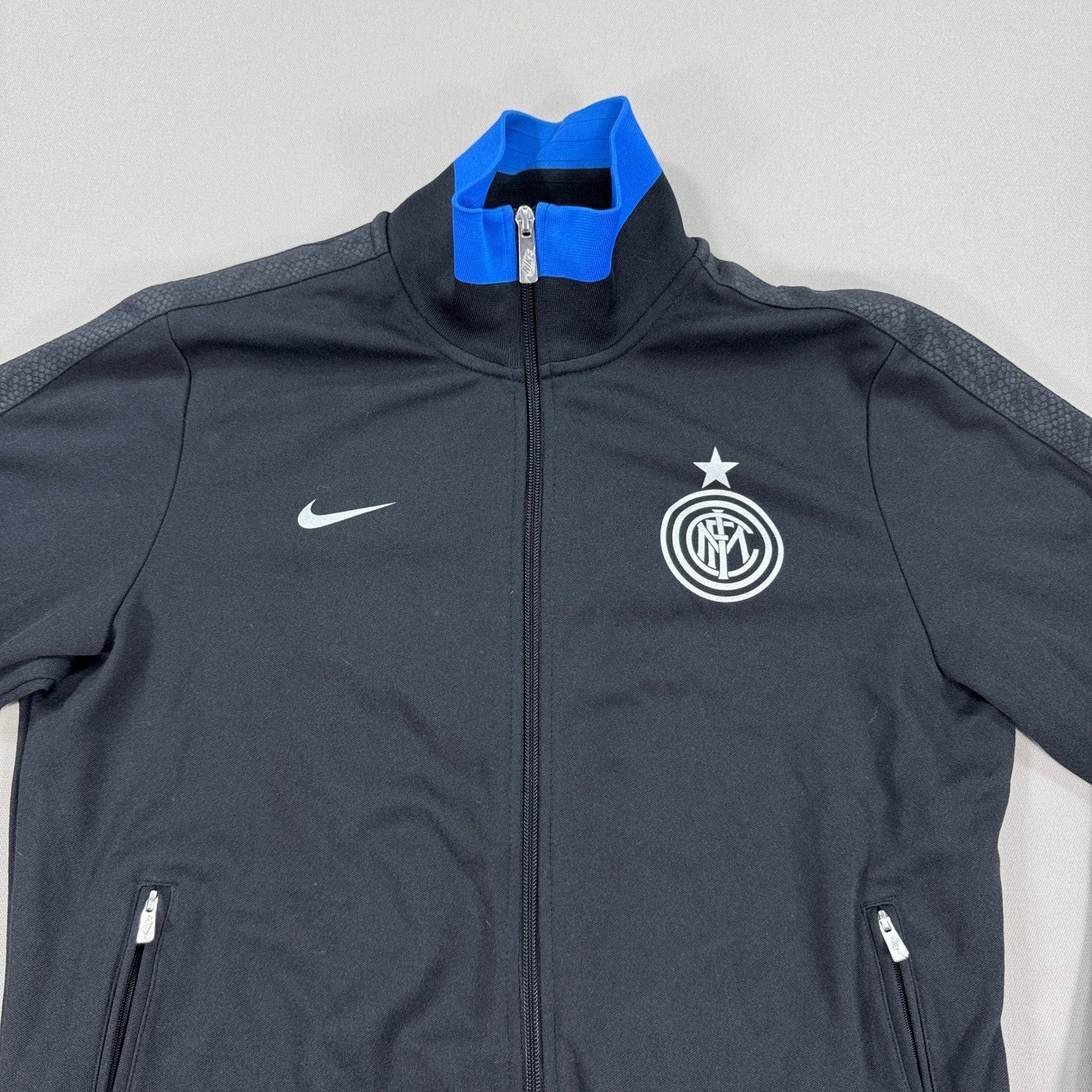 Nike Inter Milan Authentic Football Jacket 478212-010 mens Large Full Zip