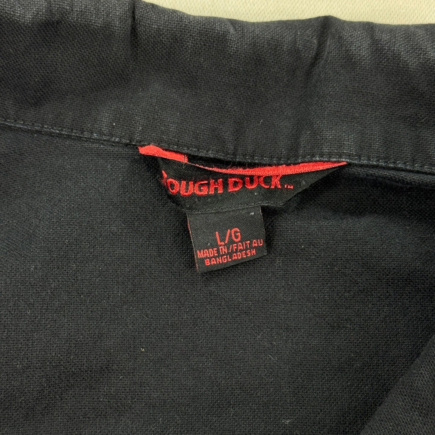 Tough Duck Jacket mens Large Black Duck Canvas Full Zip Field Barn Coat Utility