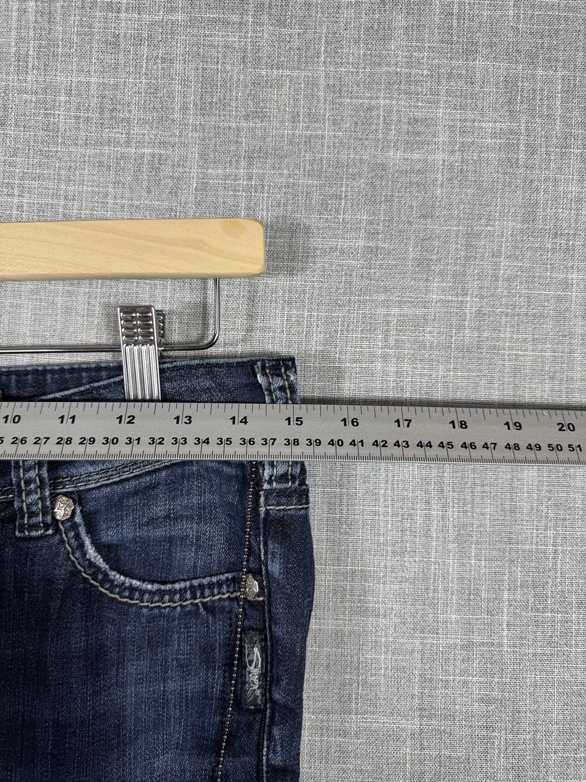 Silver Jeans Suki Slim Beaded Y2K Blue Distressed Womens 27x31