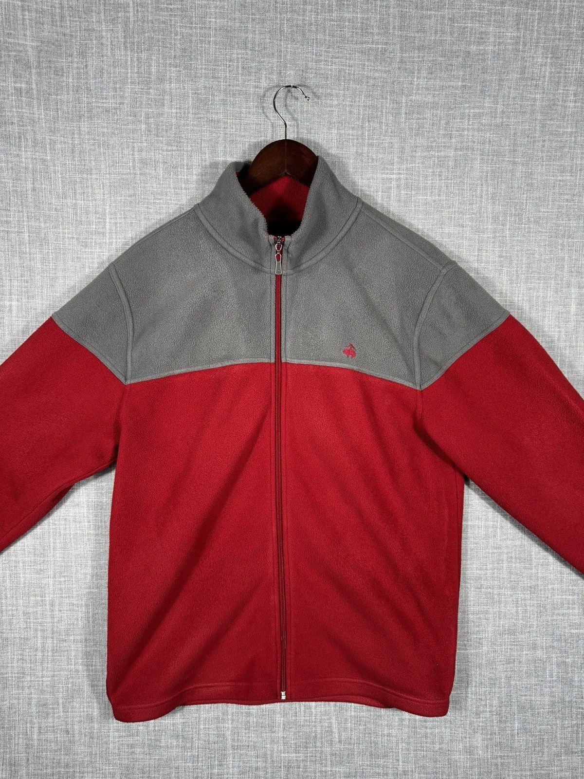 Brooks Brothers Red Two Tone Fleece Men’s Large Long Sleeve Pullover Sweater