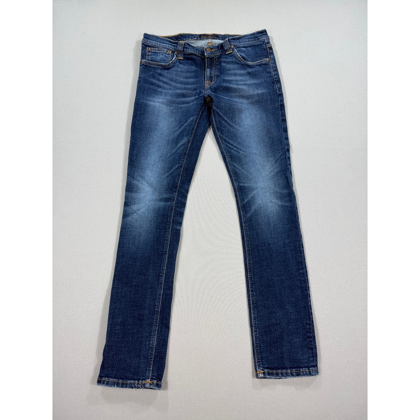 NUDIE Jeans Co. Jeans mens 32x32 Denim Tight Long John Org Calm Blue