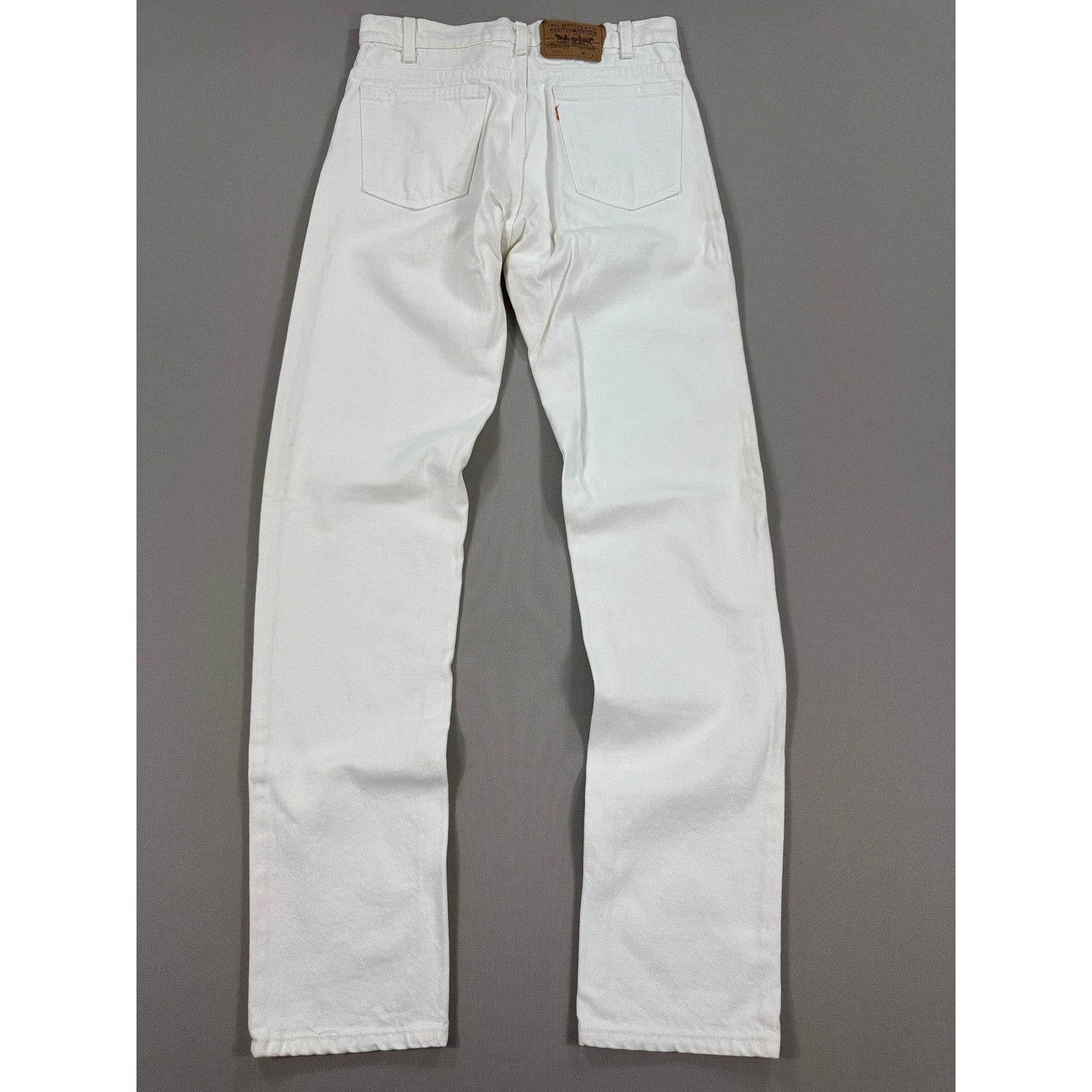 Vintage Levi's 505 Denim Jeans Womens 31x34 White Made In USA Straight Leg Y2K