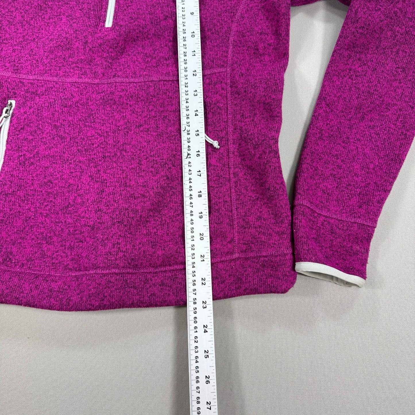 The North Face Pullover Hoodie Half Zip Womens Medium Purple Zipped Pockets