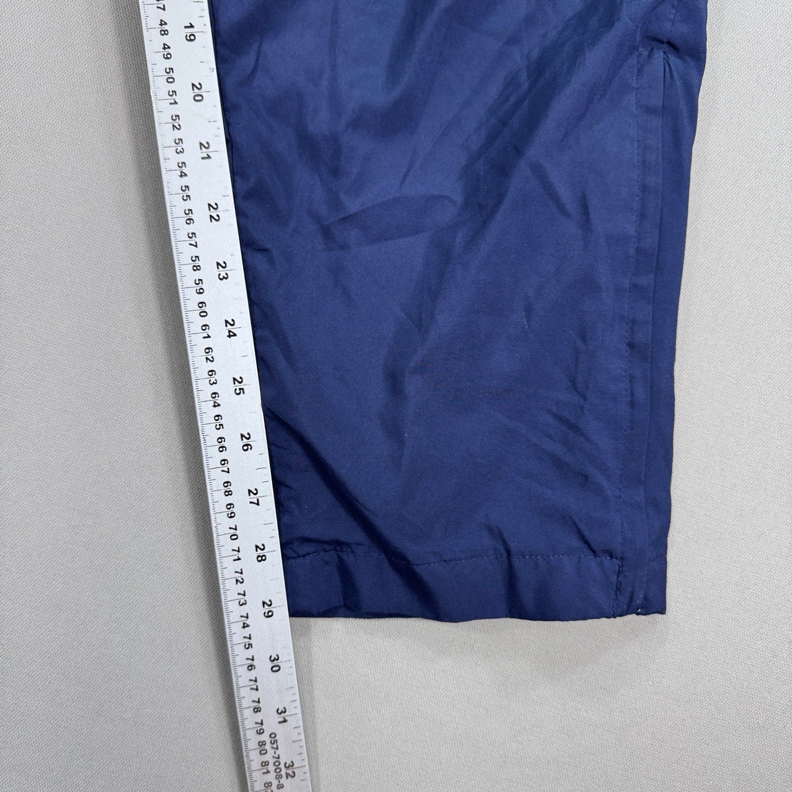 New Balance Track Pants mens XL Navy Blue Nylon Lightweight Ankle Zip Tapered