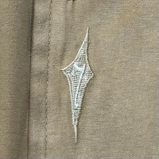 7 Diamonds Shirt Mens Large Brown Tan Button Up Country Velvet Feel Long Sleeve