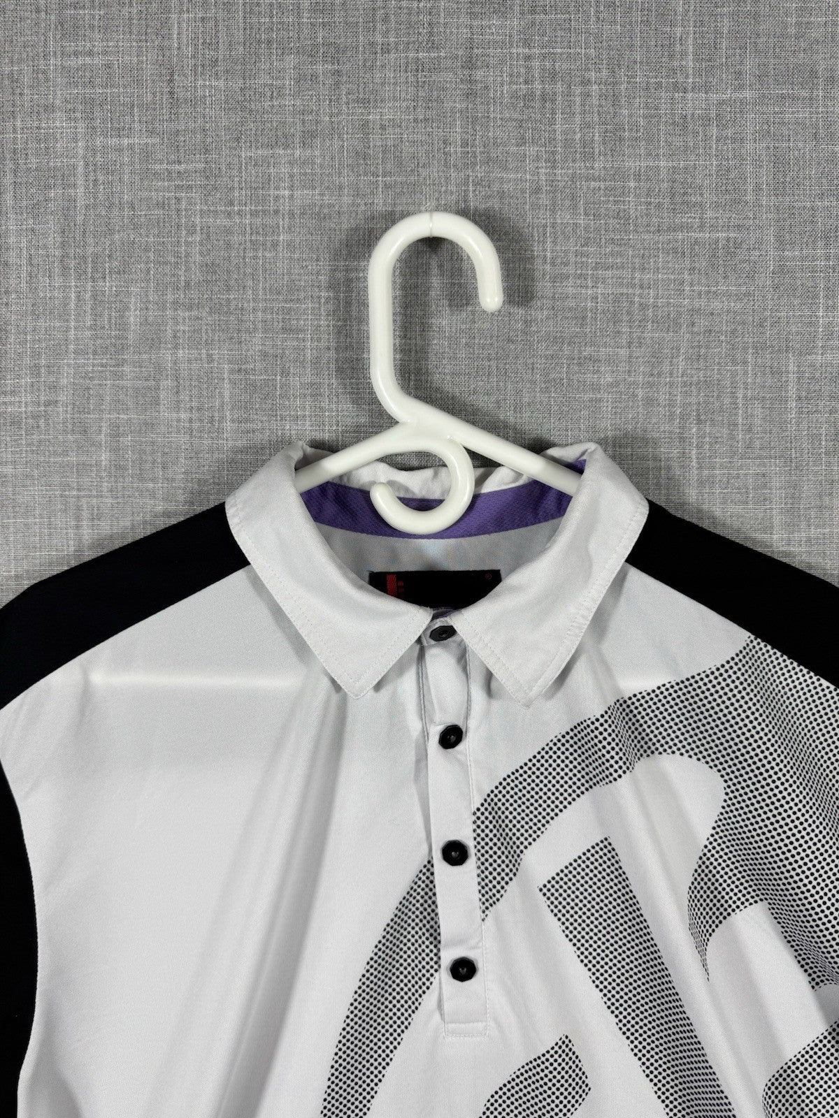 JAMIE SADOCK mens GOLF/POLO Black And White Size Large Geometric Pattern