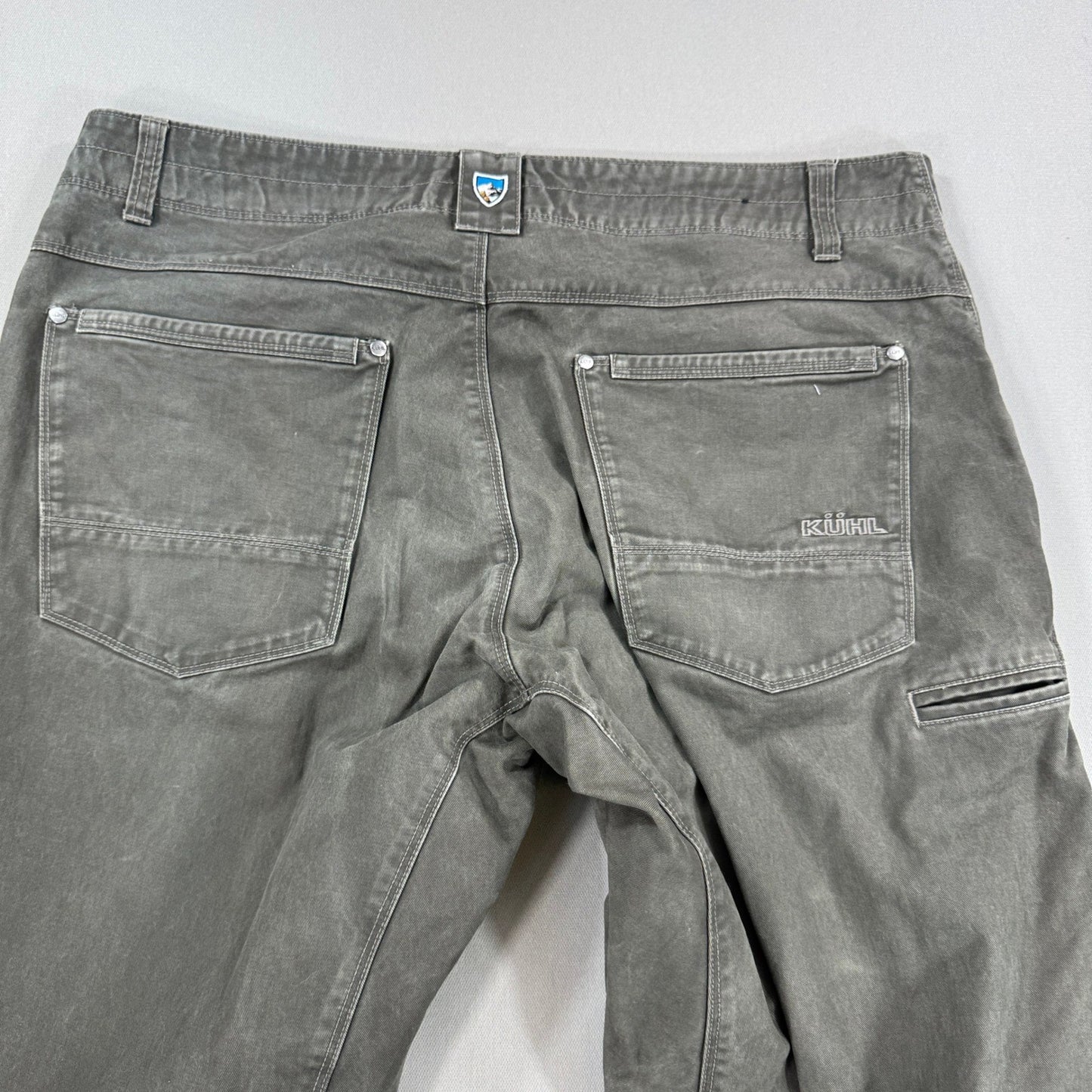 2PCS Kuhl Free Rydr Pants Men's 38x32 Brown Carpenter Relaxed Fit Distressed