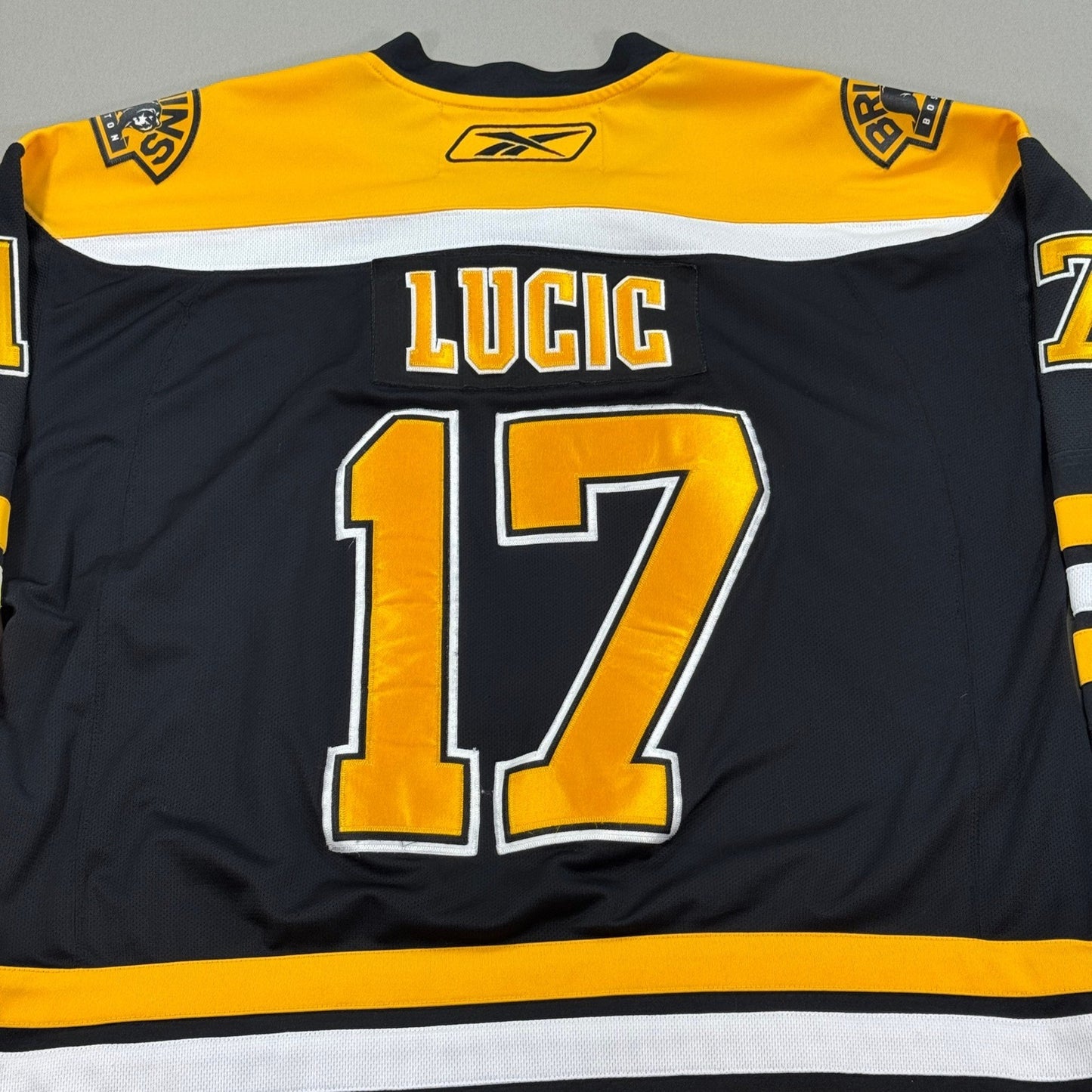 Boston Bruins Milan Lucic Reebok Jersey Size 2XL NHL Embroidered Patch