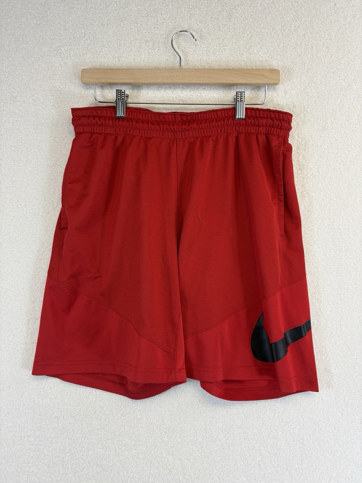 Nike Icon Dri Fit Athletic Sports Red Basketball Shorts Mens Medium