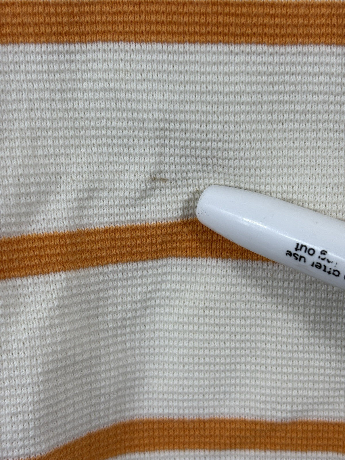 FUBU The Collection 105 Orange White Stripes Golf Polo Shirt Mens XL