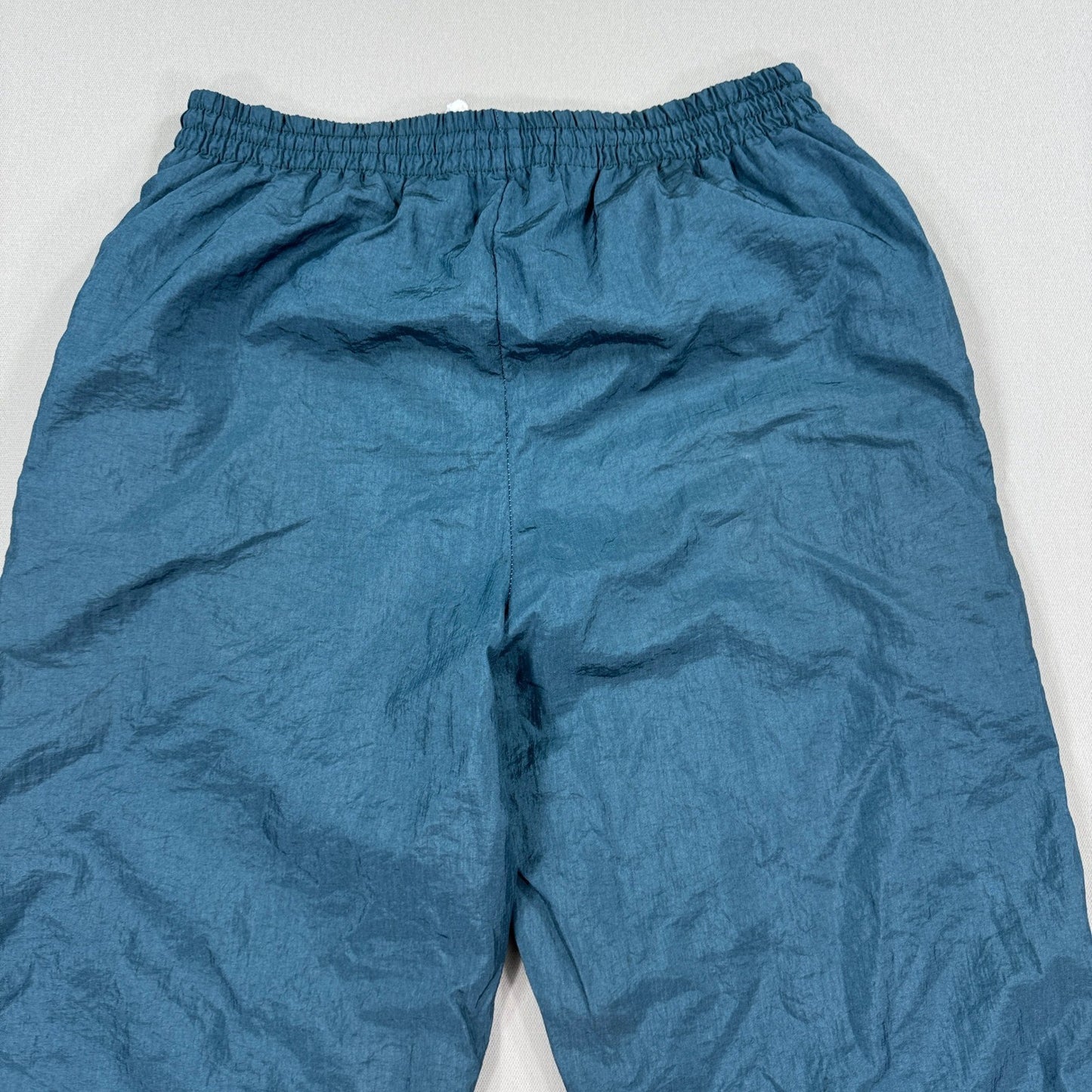 Vintage Puma Track Pants mens Medium Teal Windbreaker Nylon Zipped Ankles Y2K