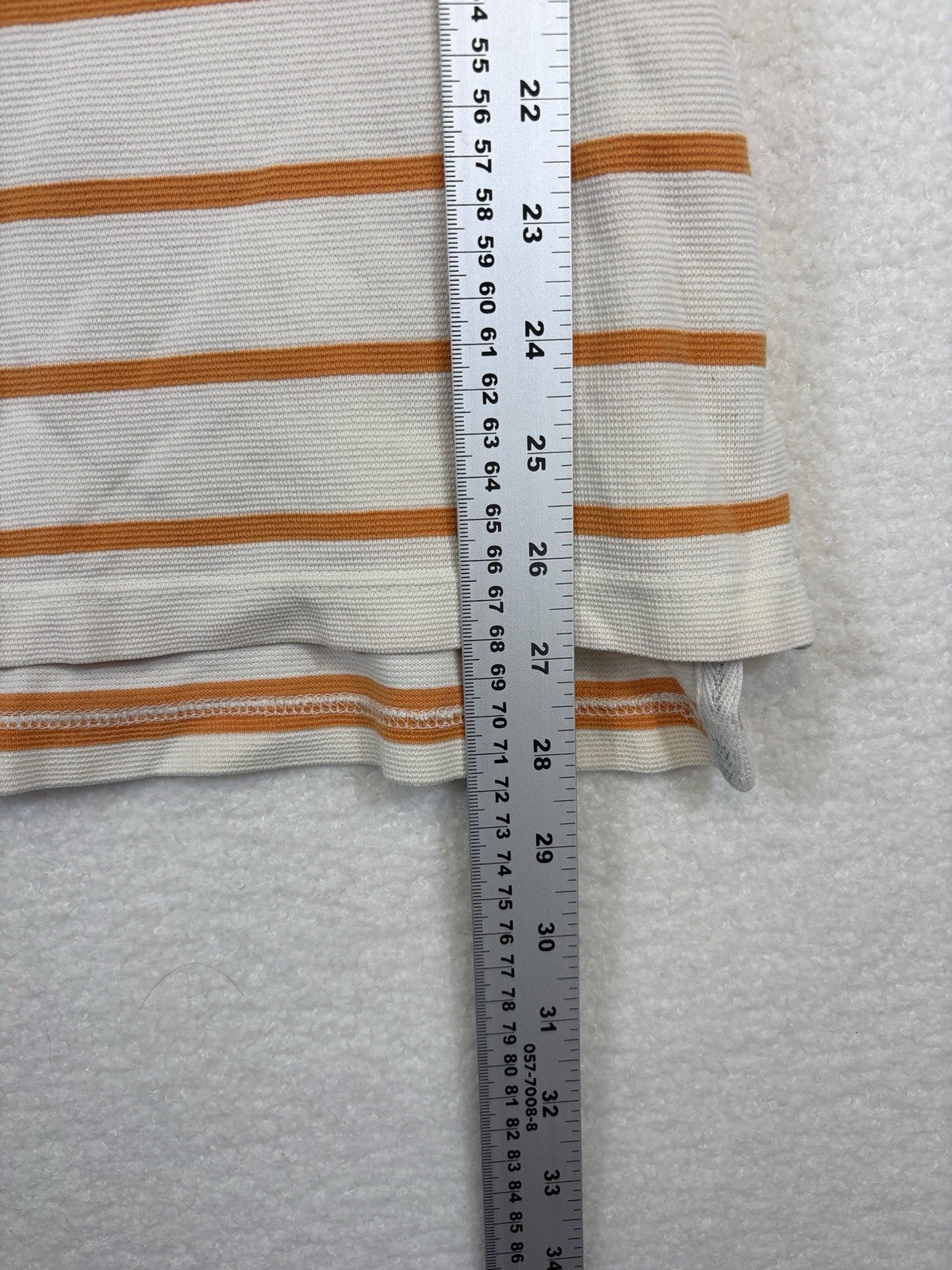 FUBU The Collection 105 Orange White Stripes Golf Polo Shirt Mens XL