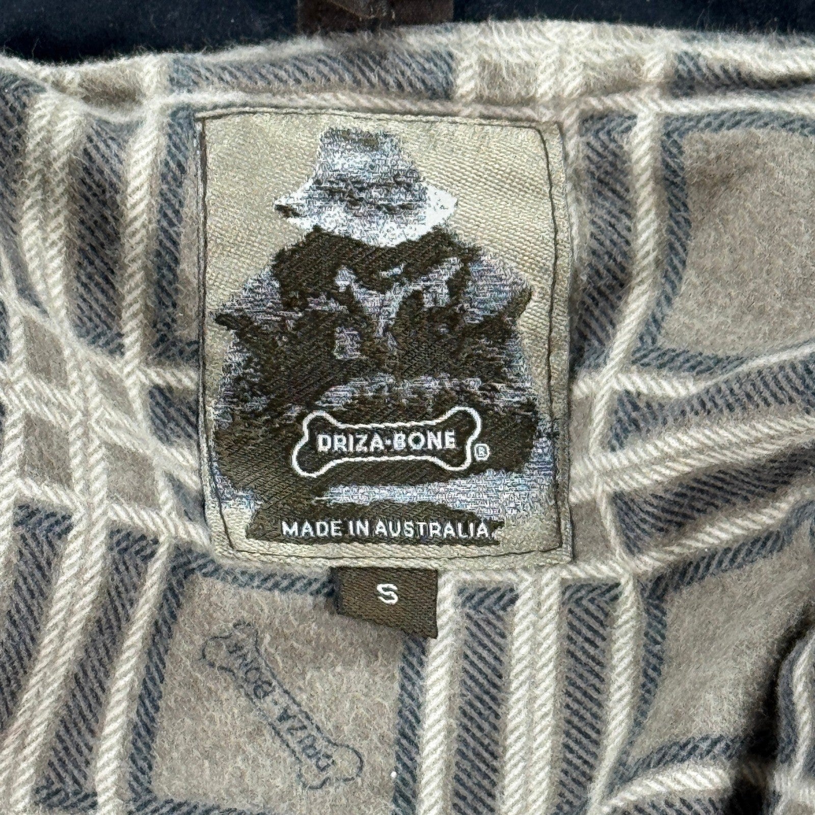 Driza-Bone Coat Style Waxed mens Small Brown Made in Australia Quilted Lining