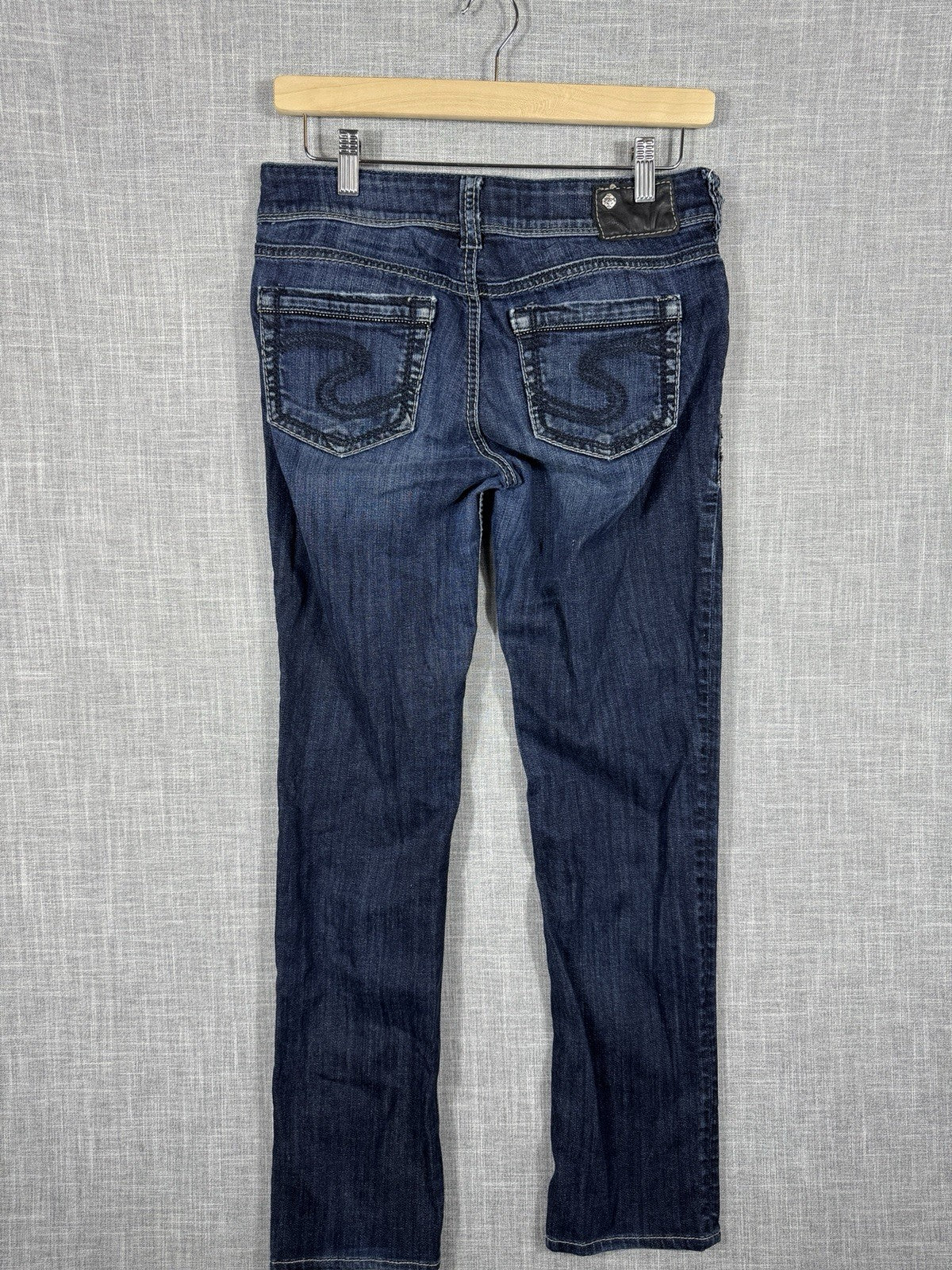 Silver Jeans Suki Slim Beaded Y2K Blue Distressed Womens 27x31