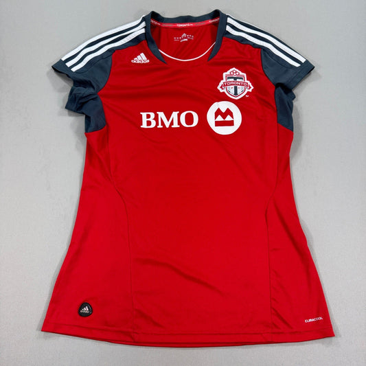Vintage Adidas Toronto FC BMO Soccer Jersey Womens XL Climacool Red 2010