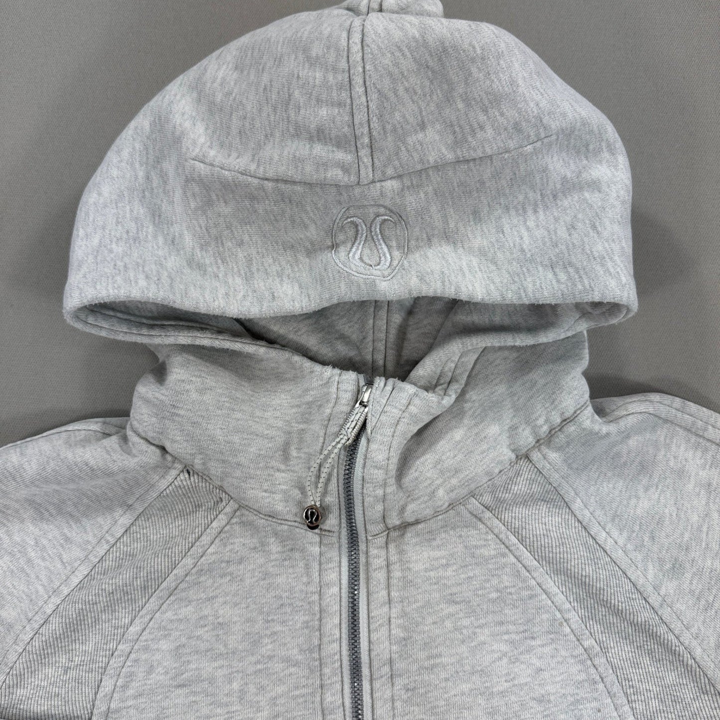 Lululemon Scuba Hoodie Womens XS/S Gray Boxy Fit 1/2 Zip Oversized Crop Thrashed
