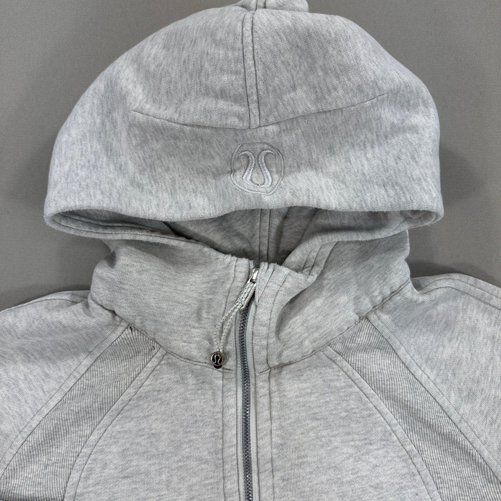 Lululemon Scuba Hoodie Womens XS/S Gray Boxy Fit 1/2 Zip Oversized Crop Thrashed