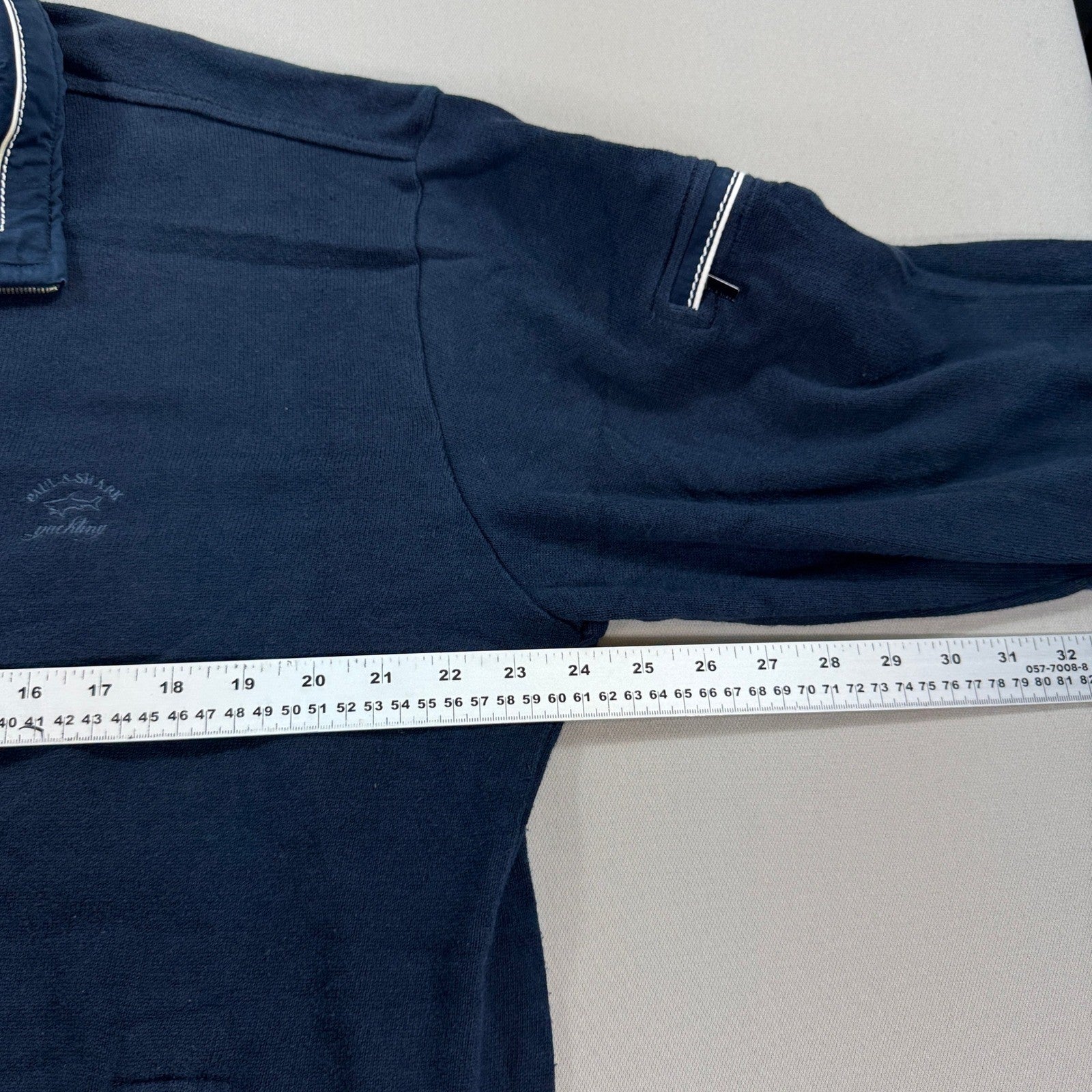 Paul & Shark Yachting Royal Club Full Zip Sweater mens 2XL Blue Made In Italy