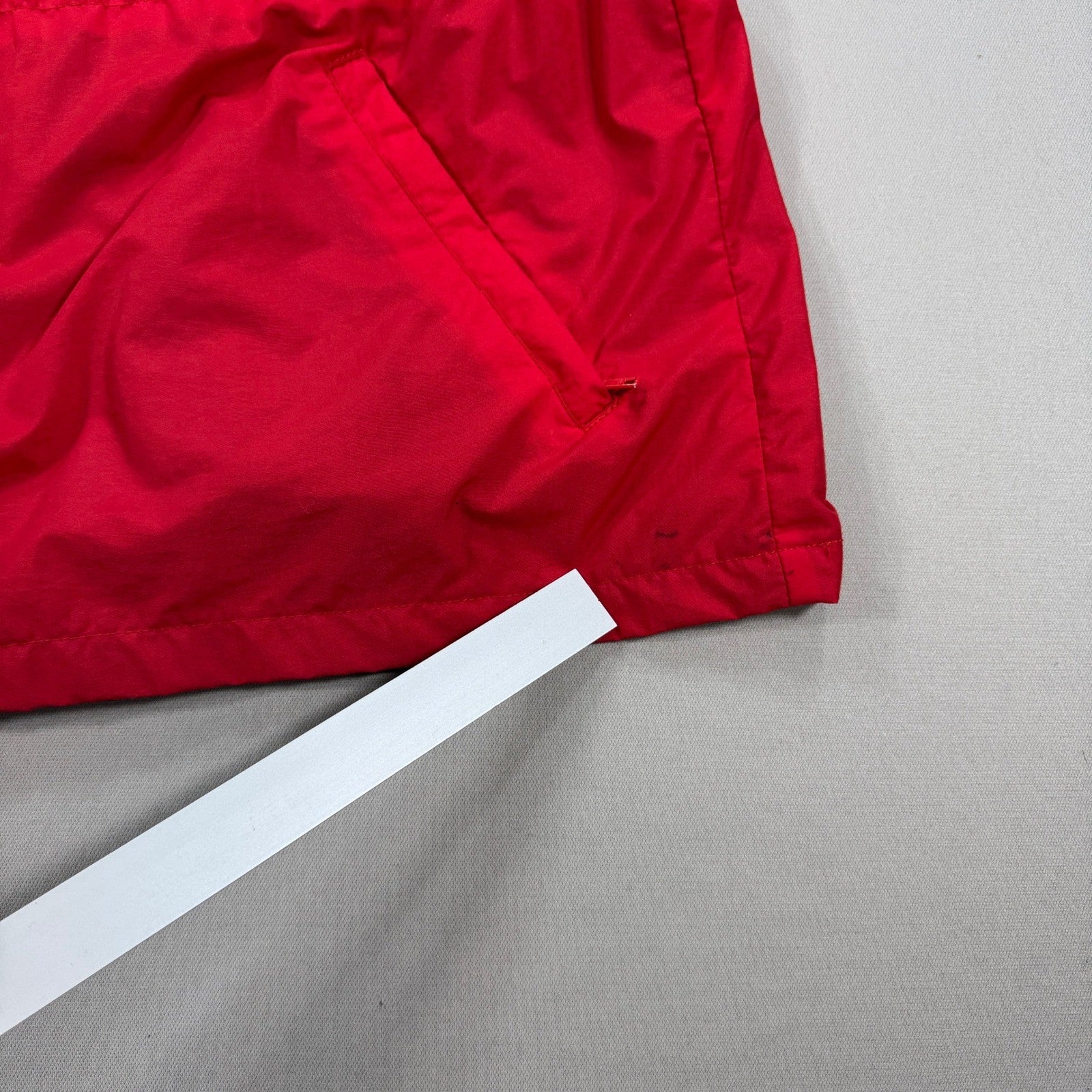 VTG Nike Canada Olympic Team Windbreaker Jacket Mens 2XL Red Black Full Zip Snap