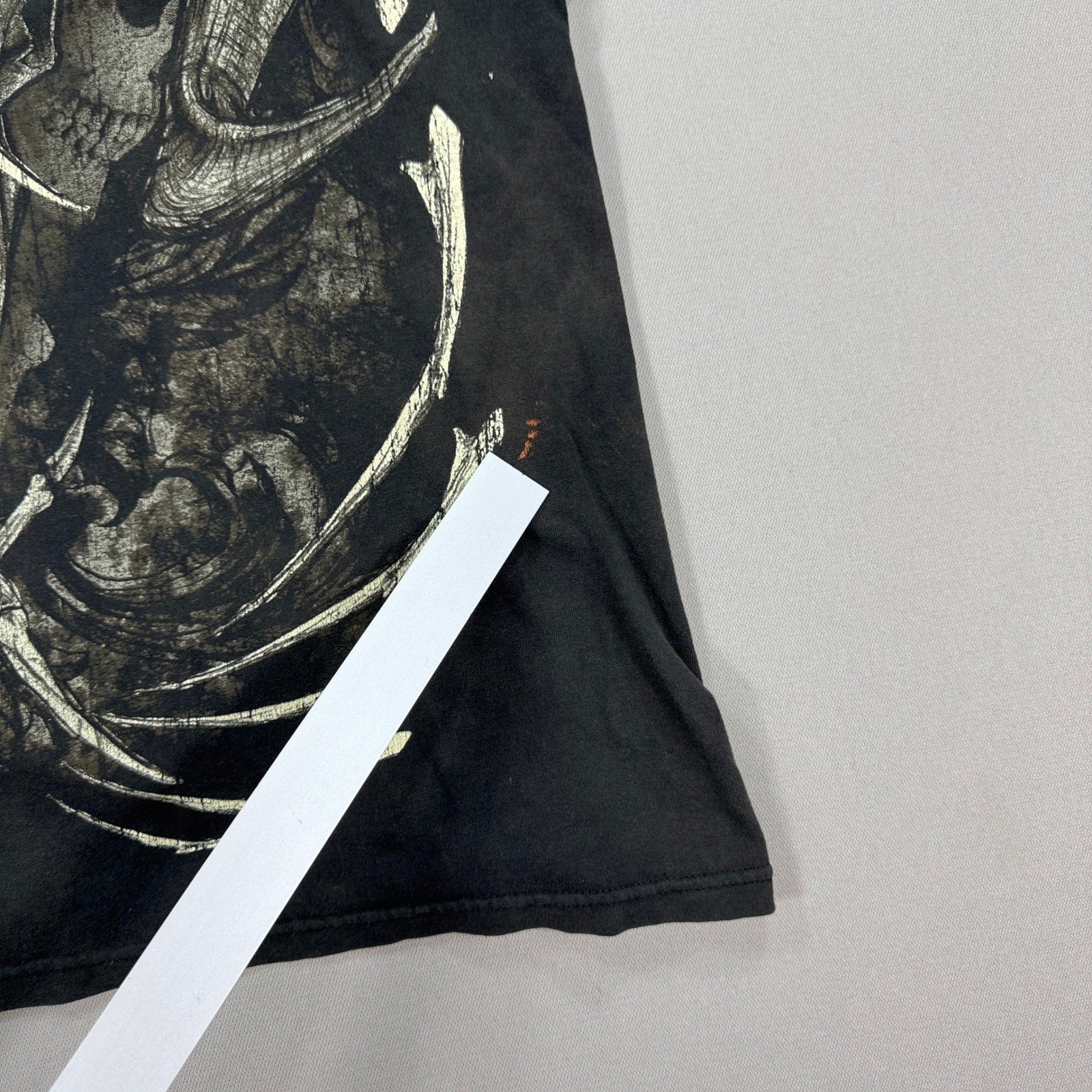 MMA Elite T-Shirt mens Large Black Graphic Skull Skeleton Grunge Distressed