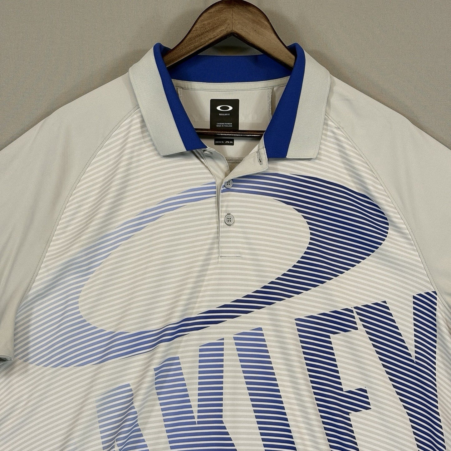 Oakley Golf Golo Polo Regular Fit mens White XL Ohydrolix Performance Shirt