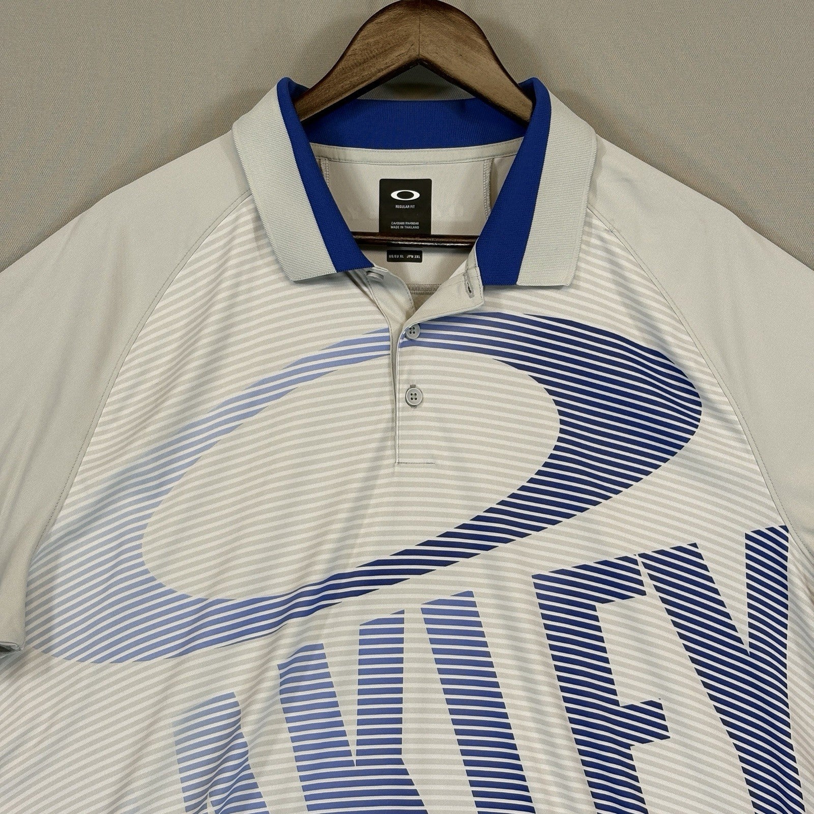 Oakley Golf Golo Polo Regular Fit mens White XL Ohydrolix Performance Shirt