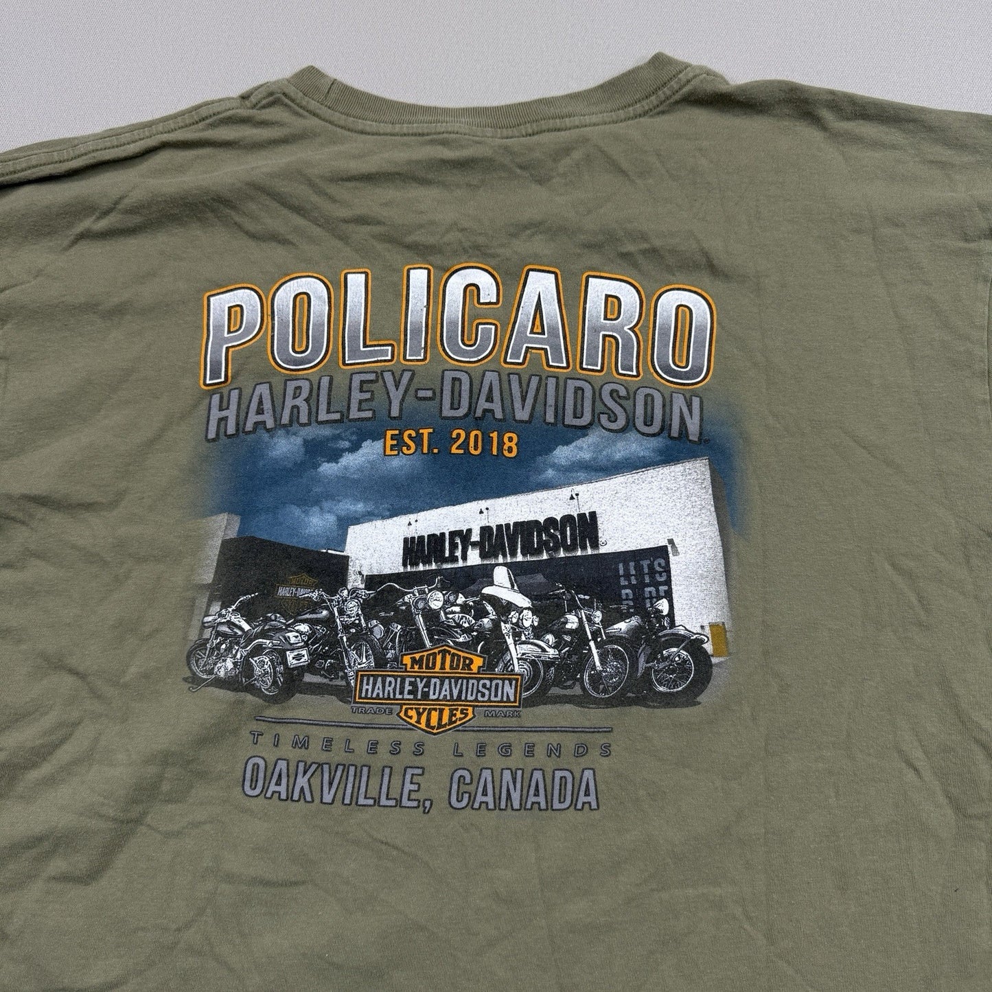Harley Davidson T-Shirt mens Policaro Oakville Canada Motorcycles Mens Large