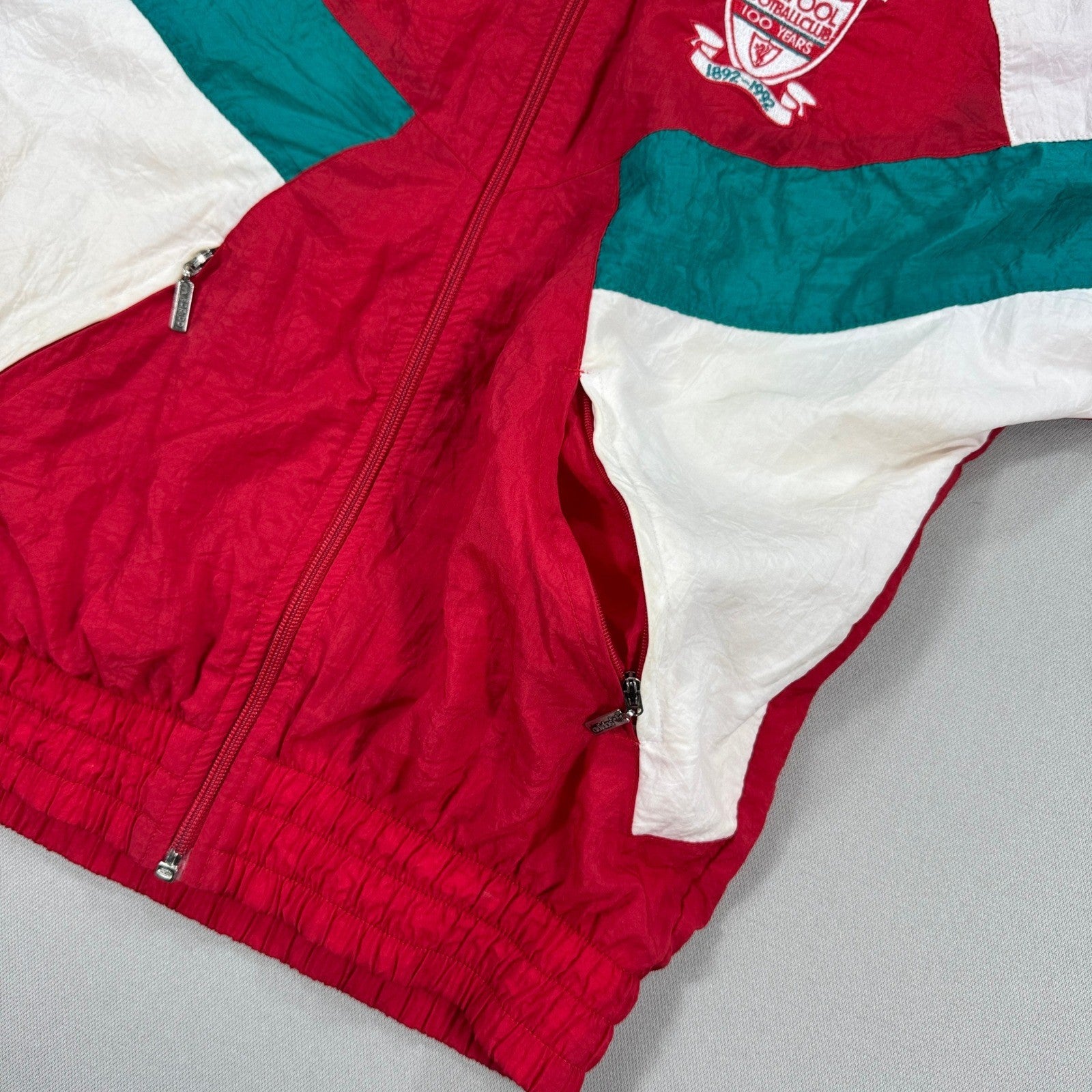 RARE Liverpool FC 1892-1992 Adidas Centenary Tracksuit Jacket Vintage 90's 2XS