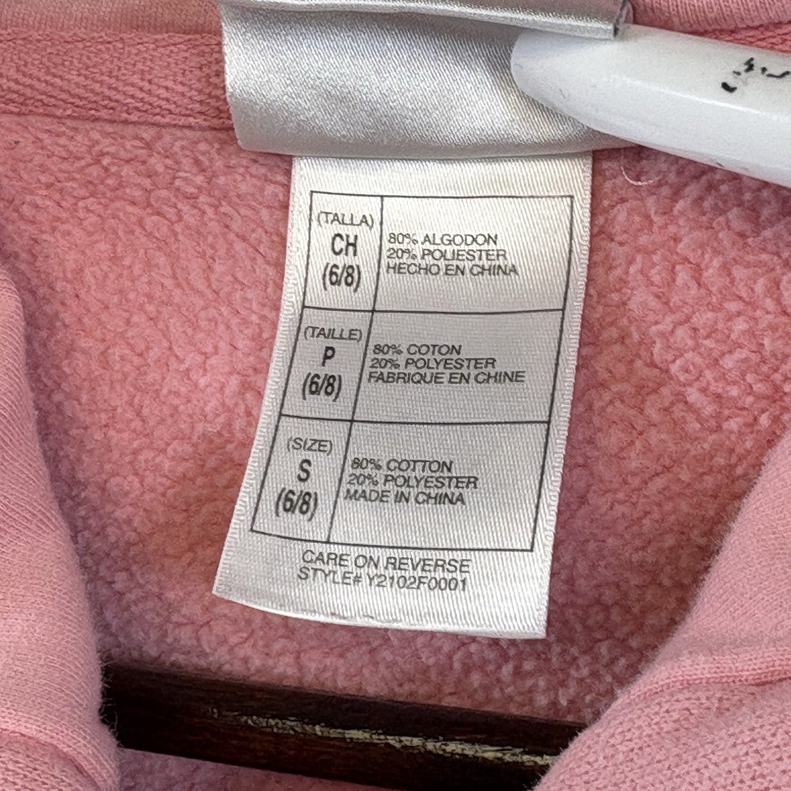 Disney Minnie Mouse Pink Zip Up Hoodie Womens Small Fleece Hooded Sweatshirt