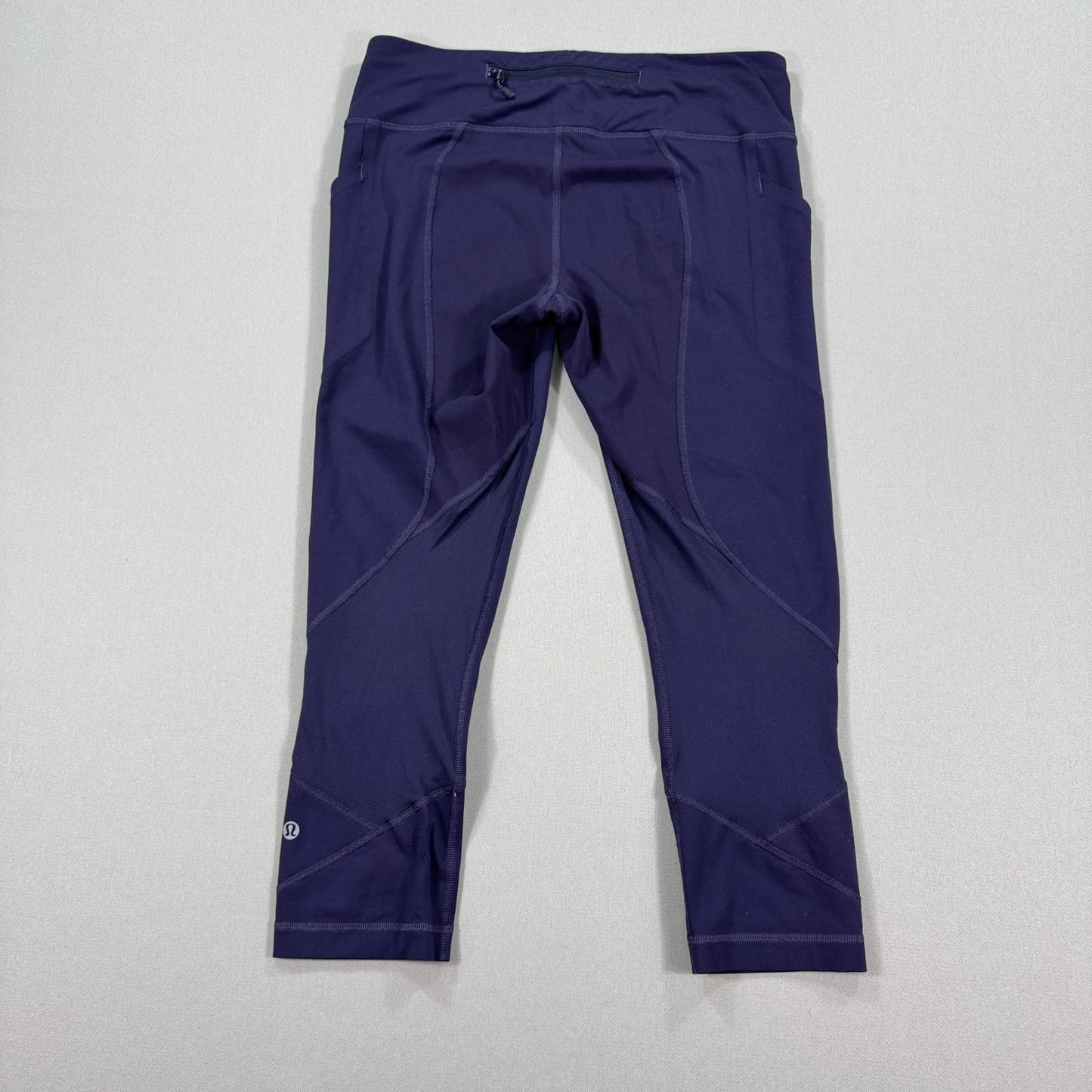 Lululemon Pace Rival Crop 22" Pants Purple Grape Womens Size 8 Stretch Leggings