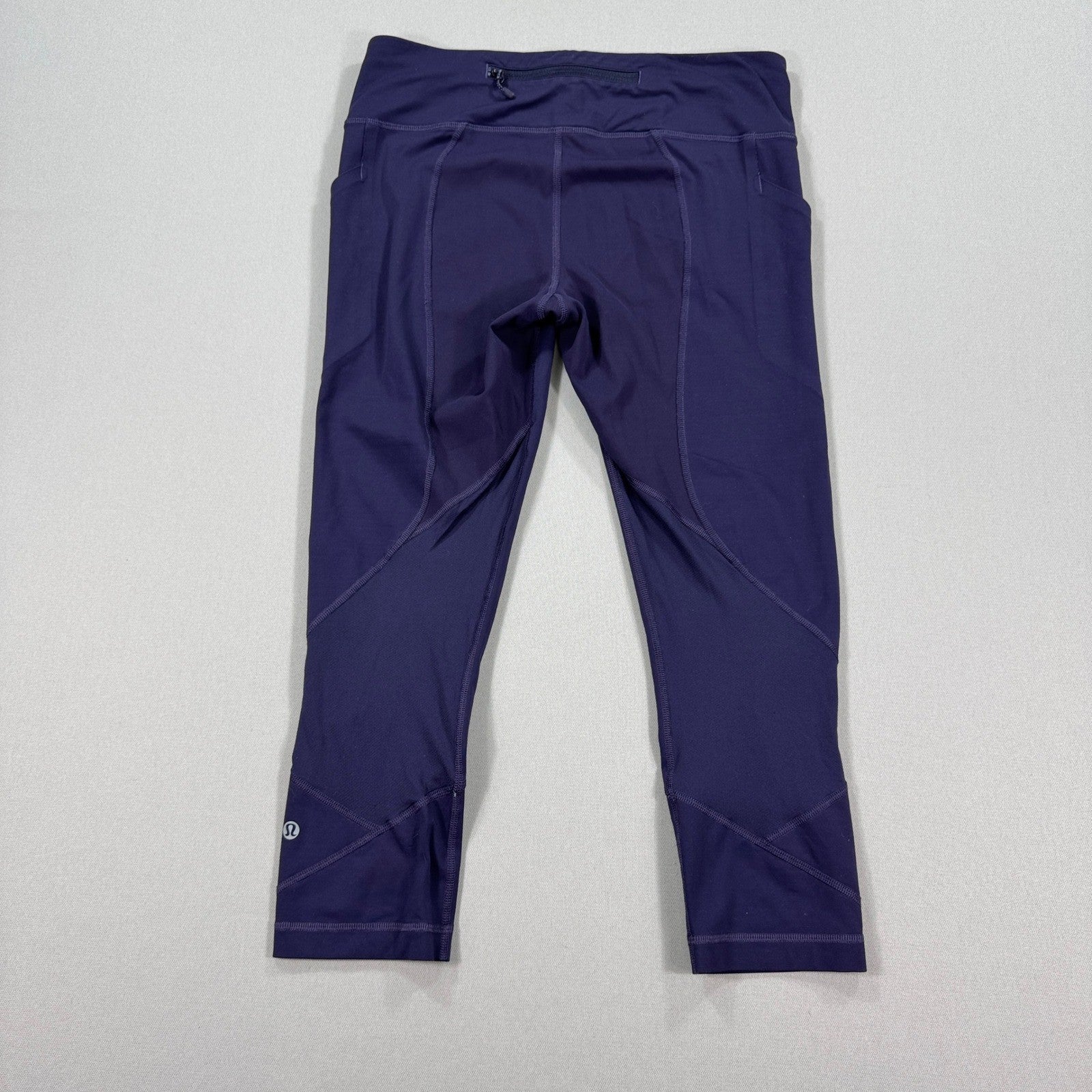 Lululemon Pace Rival Crop 22" Pants Purple Grape Womens Size 8 Stretch Leggings