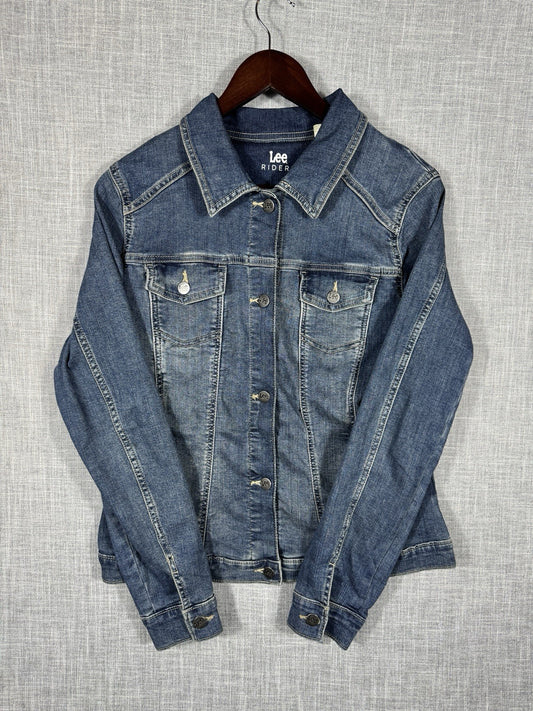 Lee Riders Women’s Jean Denim Jacket Button Down Country Rodeo Size Large