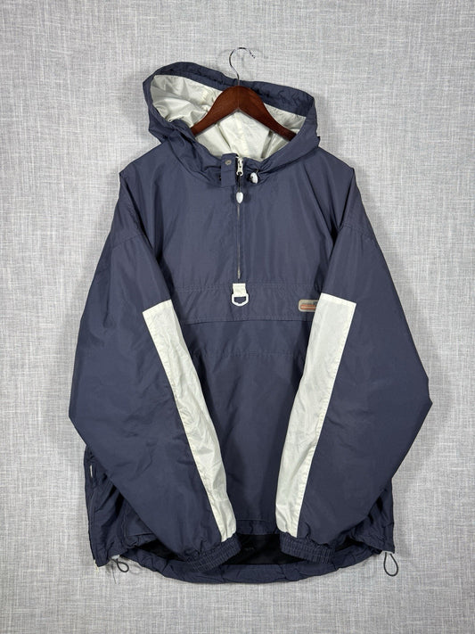 Vintage Reebok Windbreaker Jacket Pullover Oversized Blue Mens XL