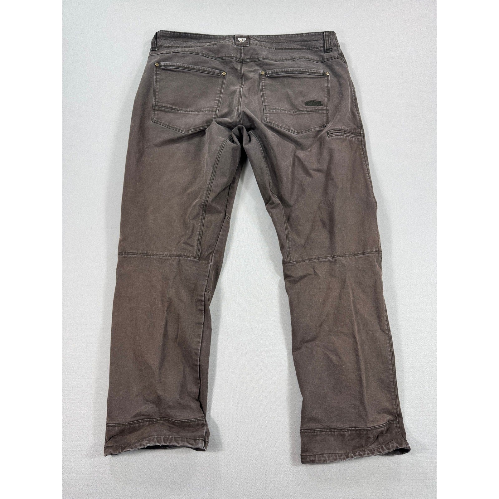 2PCS Kuhl Free Rydr Pants Men's 38x32 Brown Carpenter Relaxed Fit Distressed