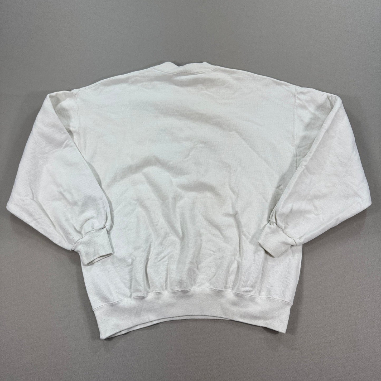 Vintage Jerzees Panama Canal Sweatshirt mens Large White Made in USA Crewneck