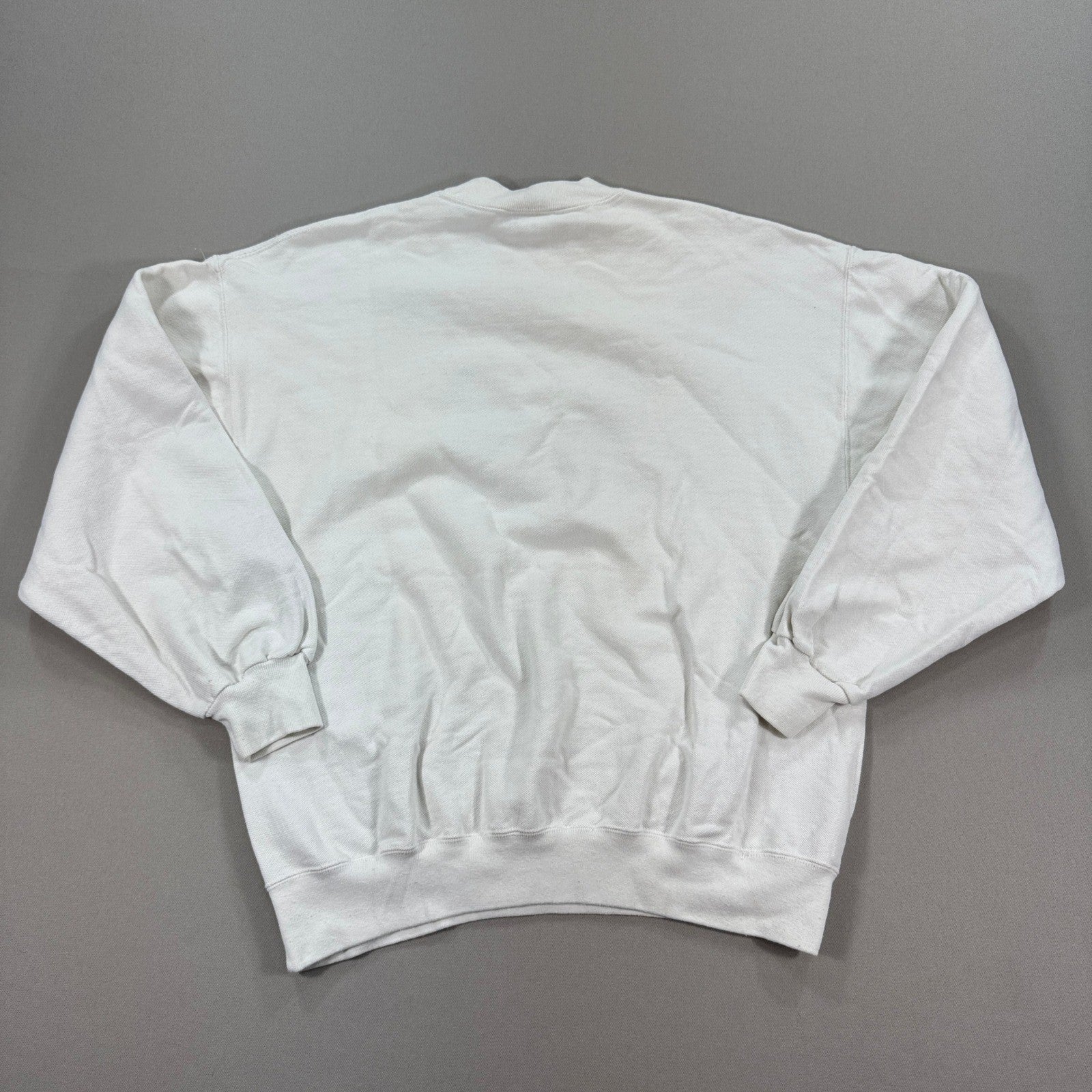 Vintage Jerzees Panama Canal Sweatshirt mens Large White Made in USA Crewneck