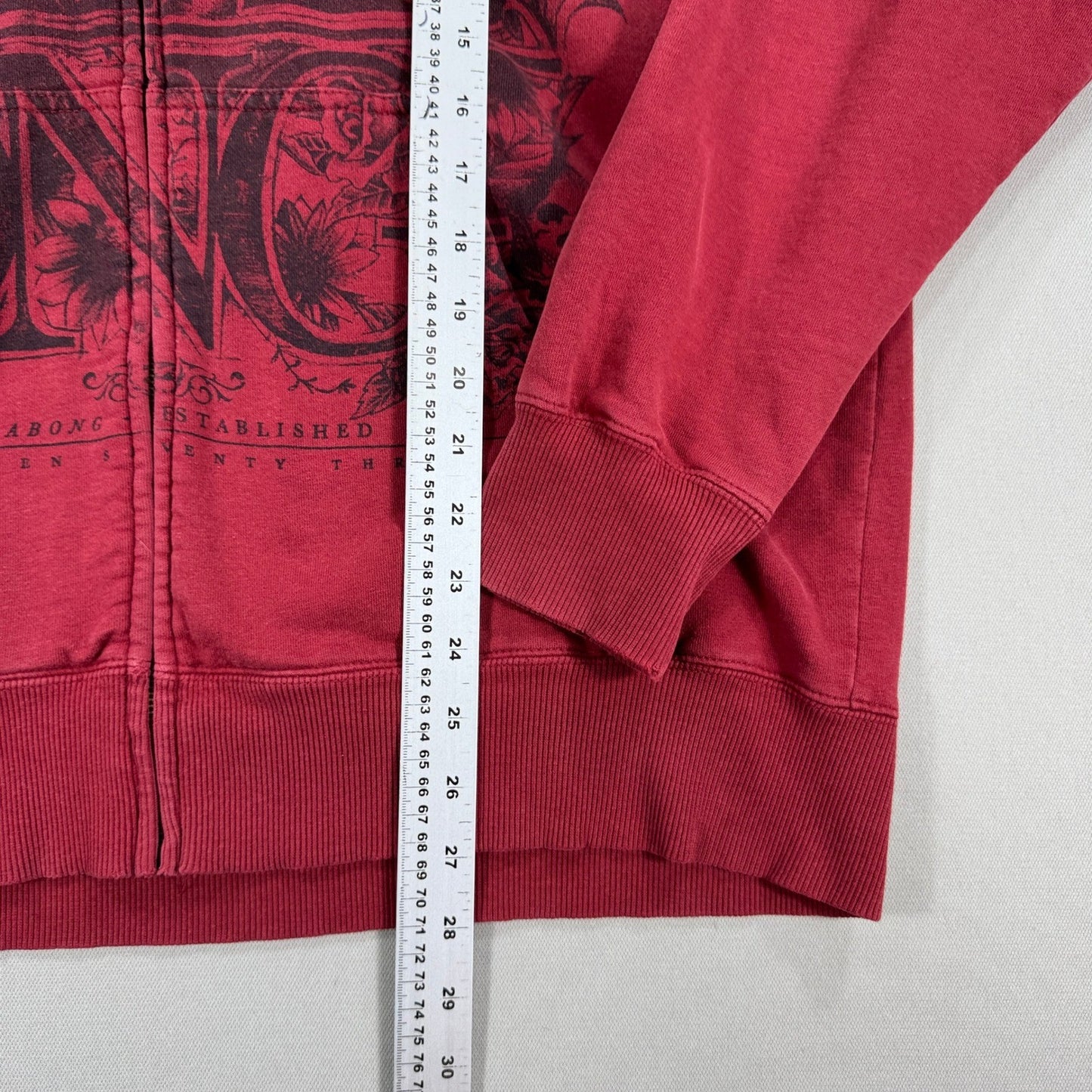 Vintage Billabong Sweatshirt mens Large Red Graphic Spell Out Hoodie Skater Y2K