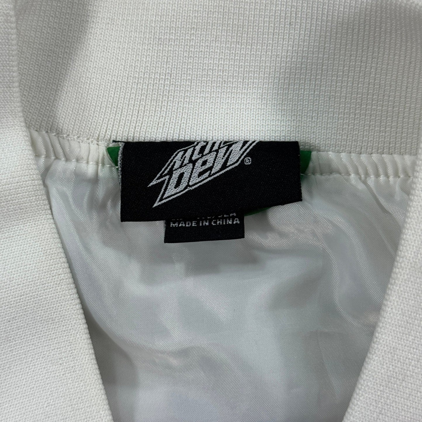 Mountain Dew Bomber Jacket Womens Large Crop Lightweight Windbreaker