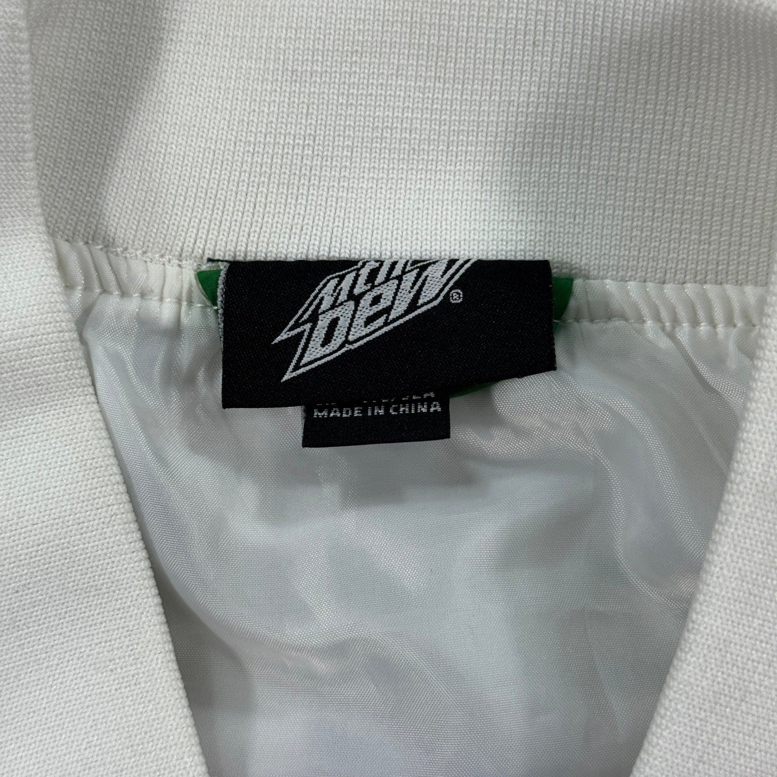 Mountain Dew Bomber Jacket Womens Large Crop Lightweight Windbreaker