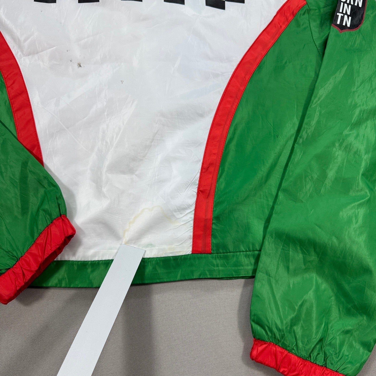 Mountain Dew Bomber Jacket Womens Large Crop Lightweight Windbreaker