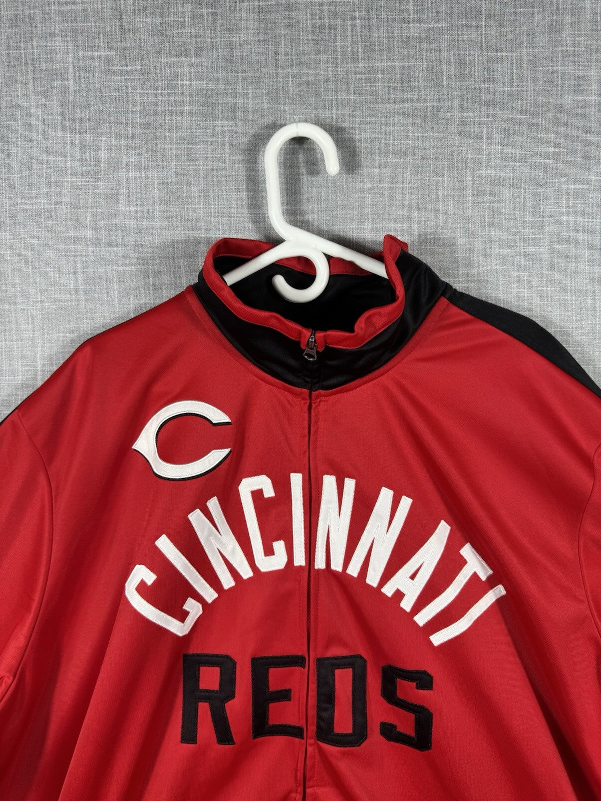 Cincinnati Reds Baseball Full Zip Sweater Long Sleeve Official Merchandise 4XL