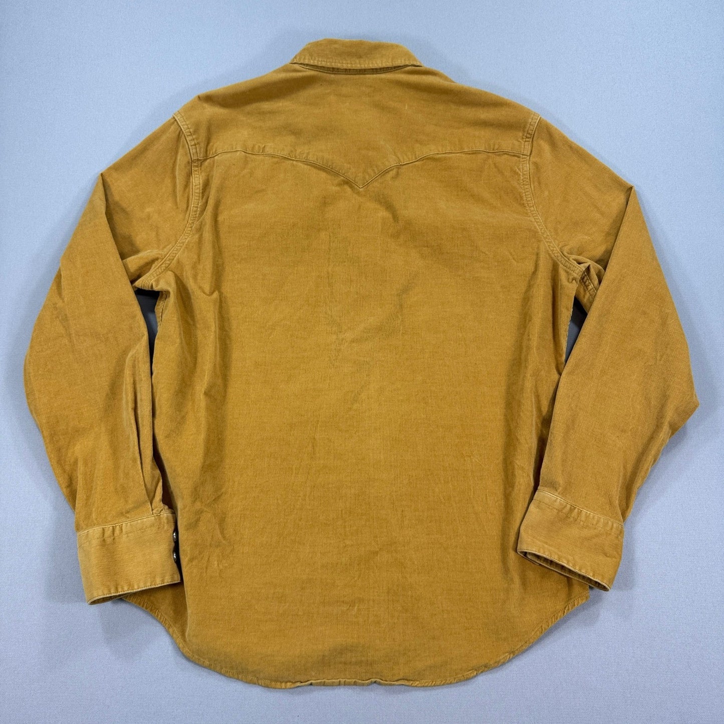 Levi's Corduroy Shirt Pearl Snap Button Up mens Large Brown Stretch Red Tab