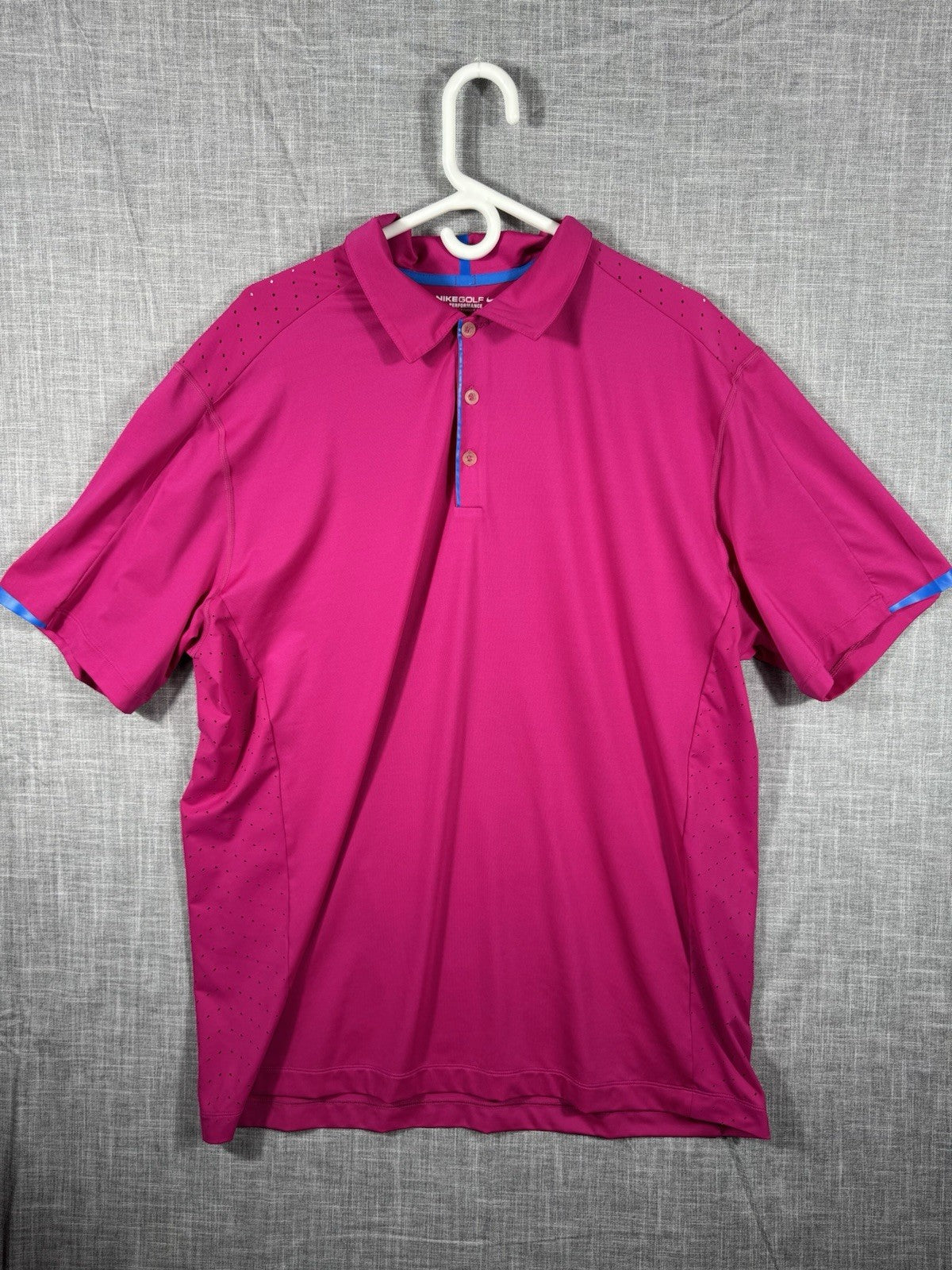 Nike Golf Polo mens Size XL Pink Short Sleeve Dri Standard fit