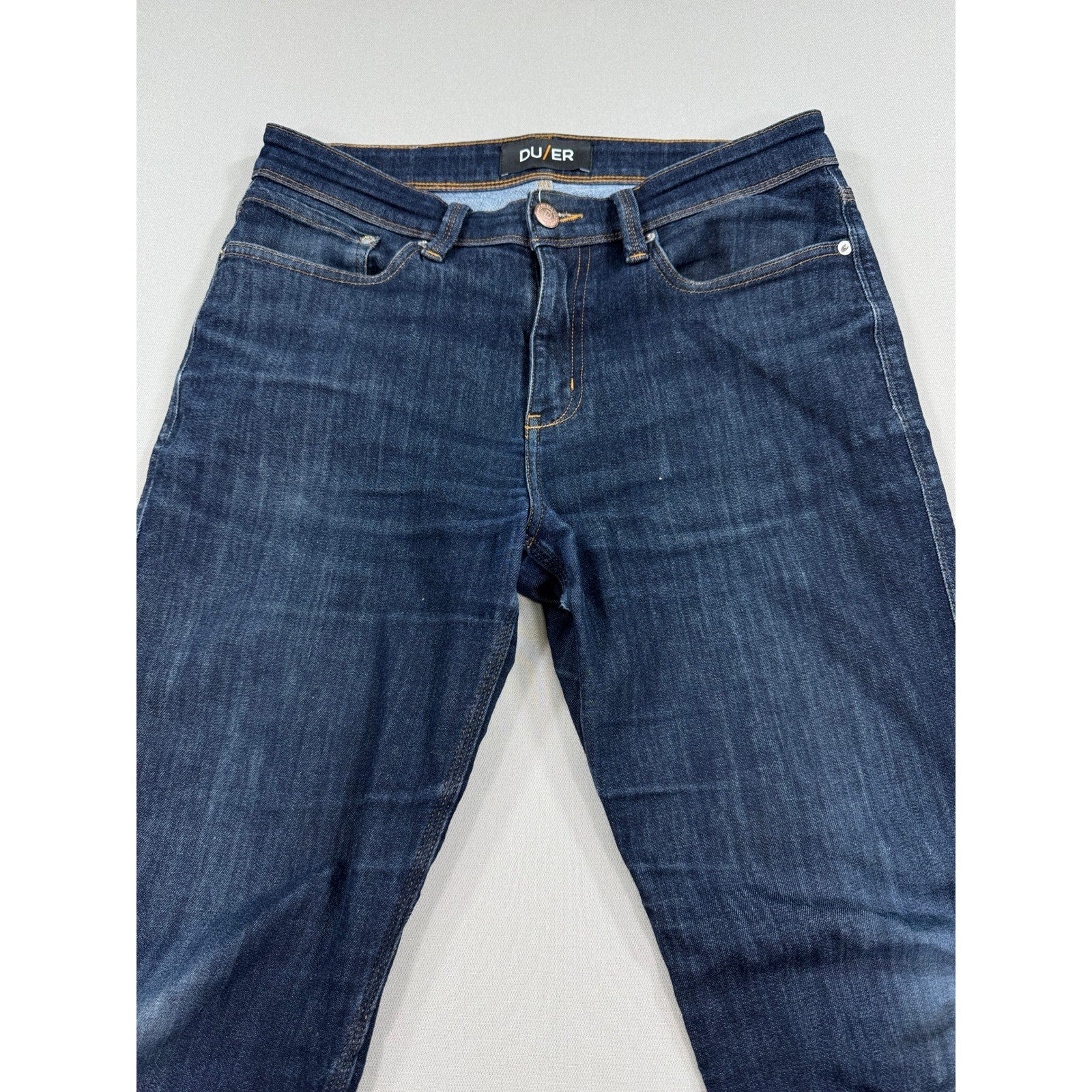 DUER L2X Slim Fit Jeans mens 32x32 Dark Wash Denim Casual Comfort Stretch